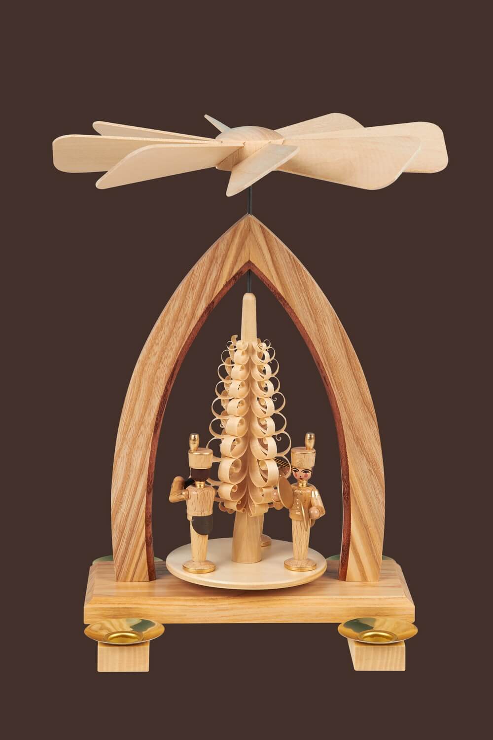 Weihnachtspyramide mit Bergleuten, natur, 26 cm, Heinz Lorenz Olbernhau/ Erzgebirge_Bild2
