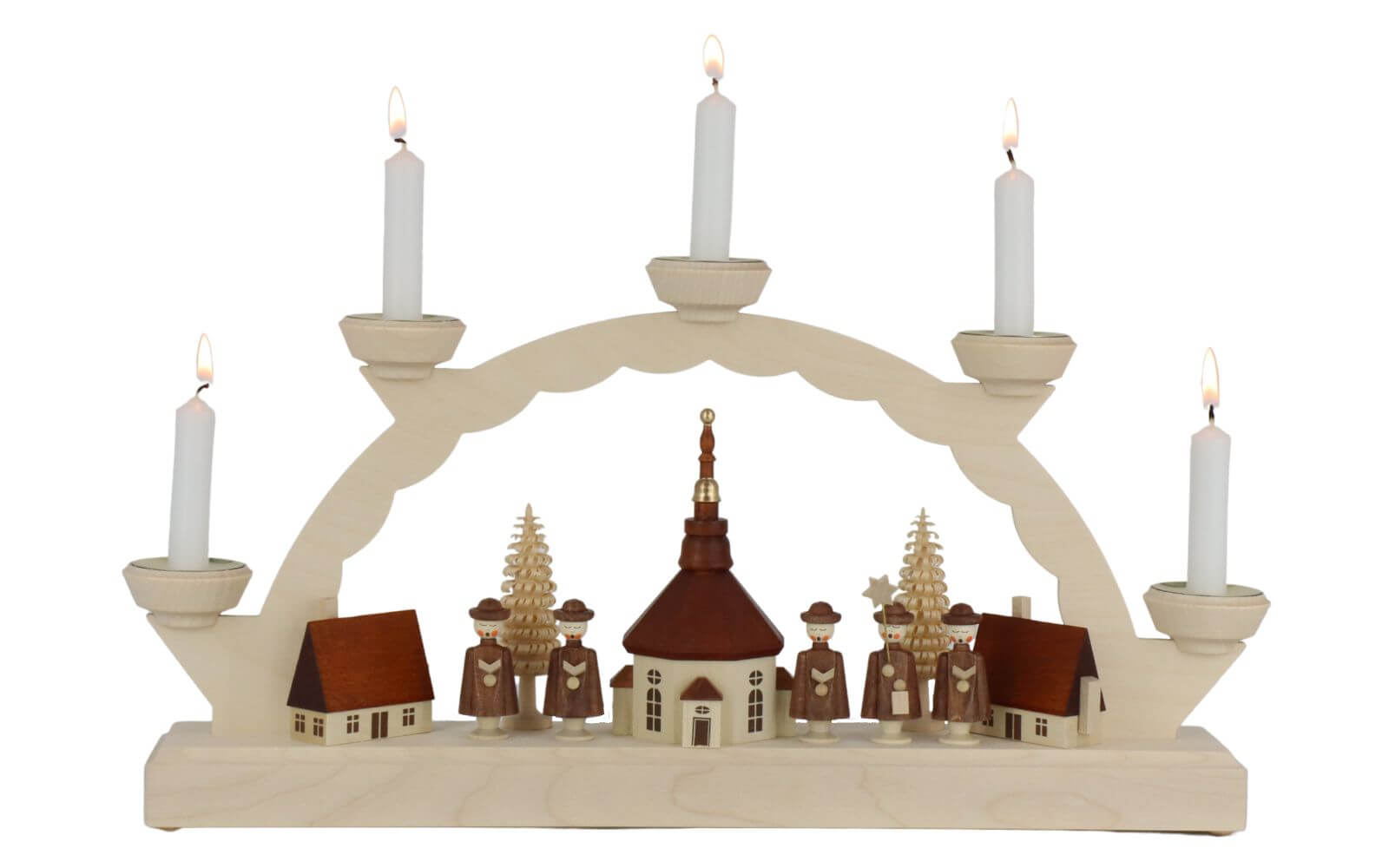 Candle arch Seiffen village with currende for wax candles by SEIFFEN.COM_1