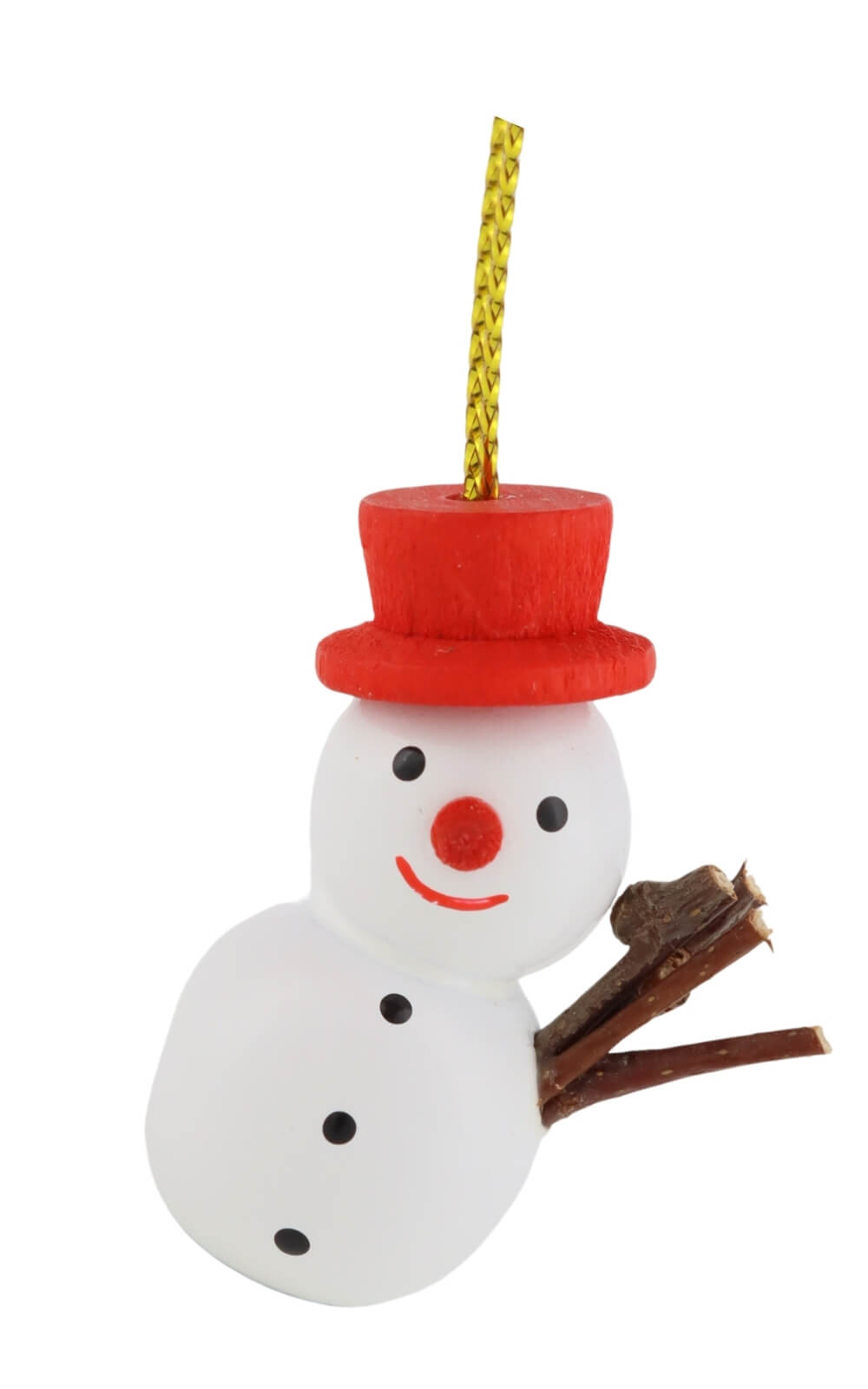 Christmas tree decoration: snowman with a red hat, 4 cm / 1,6 inches, from SEIFFEN.COM