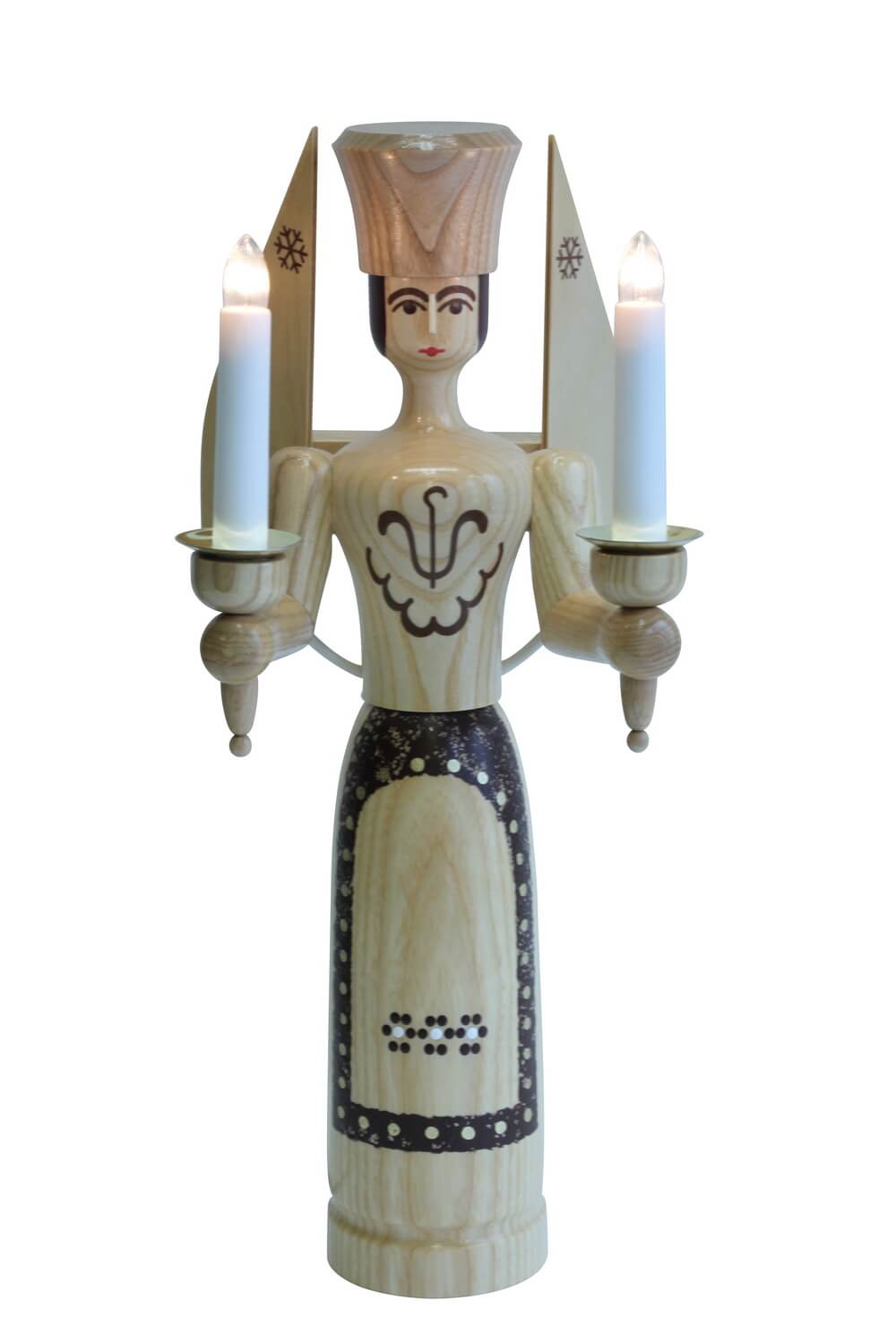 Christmas angel, 38 cm, electrically illuminated, natural by SEIFFEN.COM