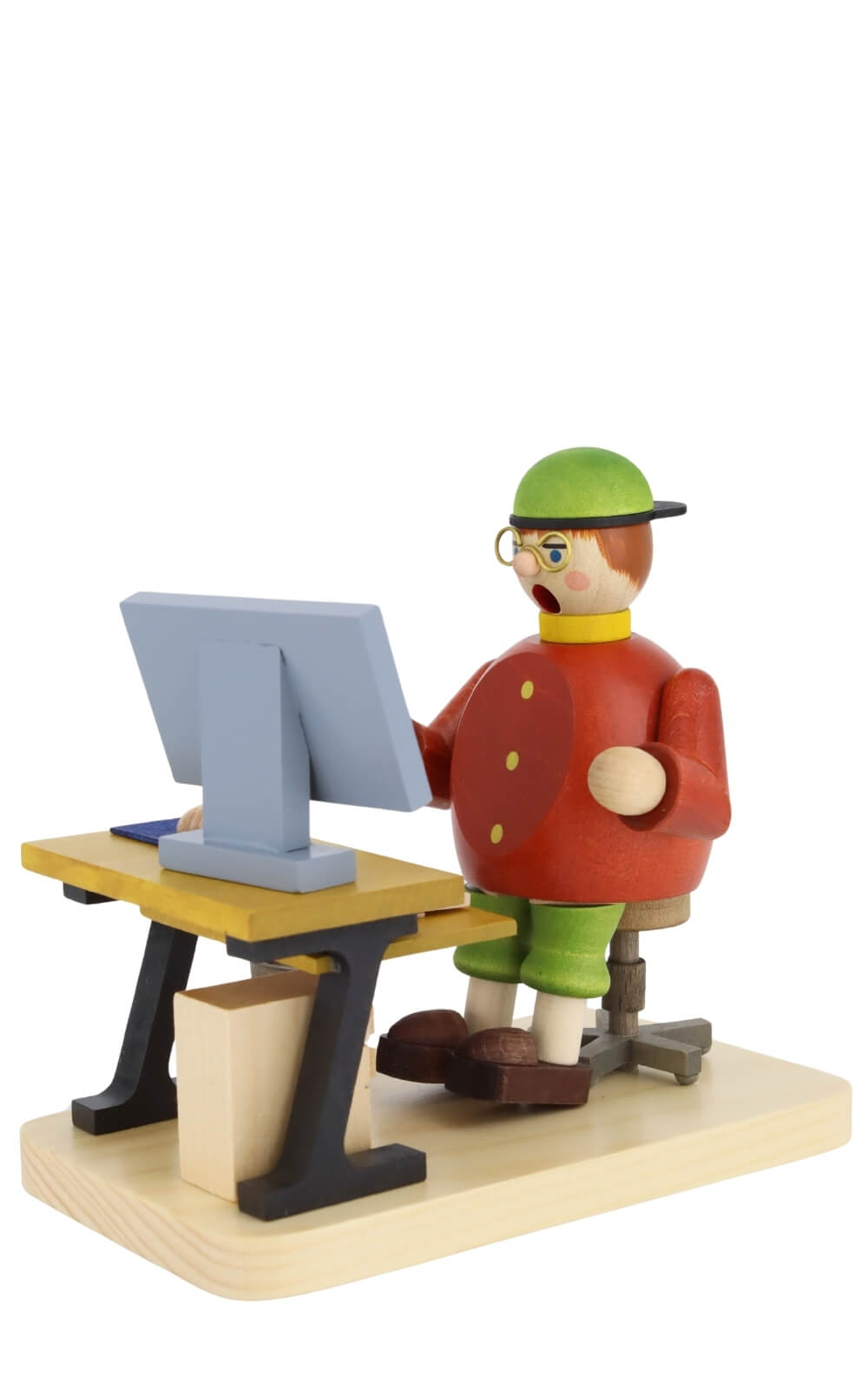 Räuchermännchen Computerfreak, sitzend, 14 cm von Richard Glässer_3