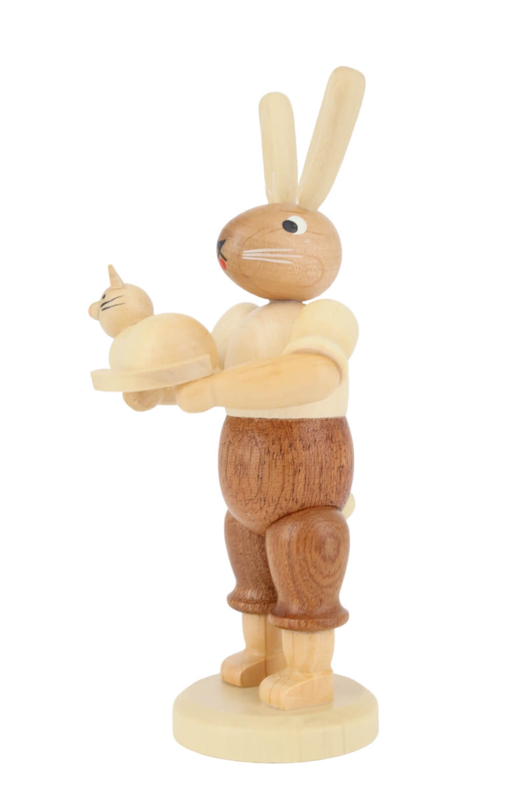 Osterhase mit Katze, 11 cm, natur von Müller Kleinkunst_1