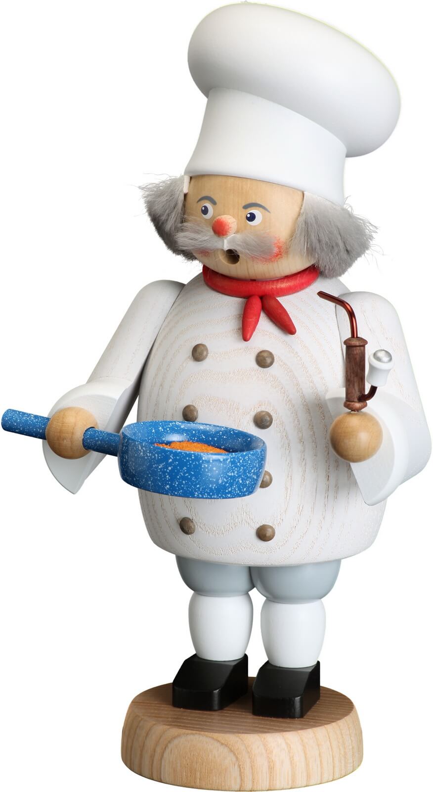 Smoking man cook, 21 cm by Seiffener Volkskunst eG
