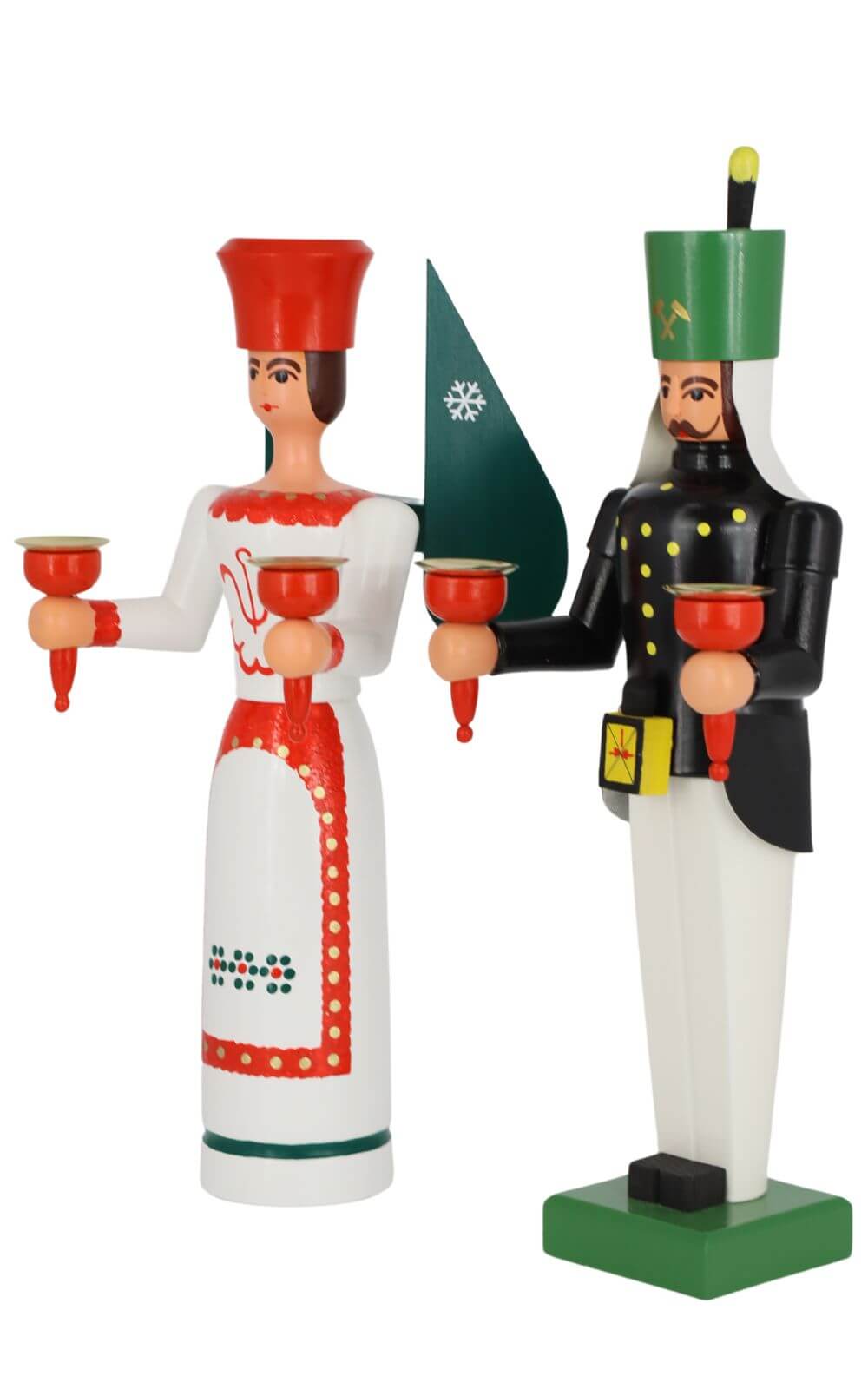 Engel und Bergmann, 38 cm, farbig für Wachskerzen von SEIFFEN.COM_3
