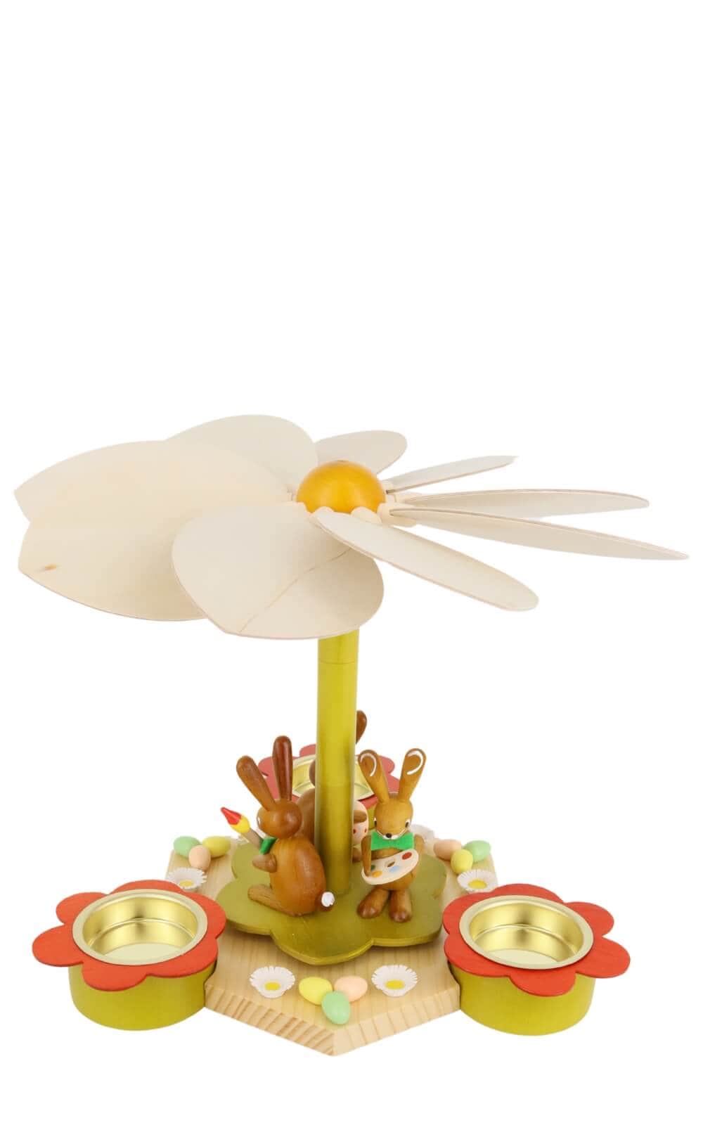 Tea light pyramid with Easter bunny, 19 cm by Volker Zenker