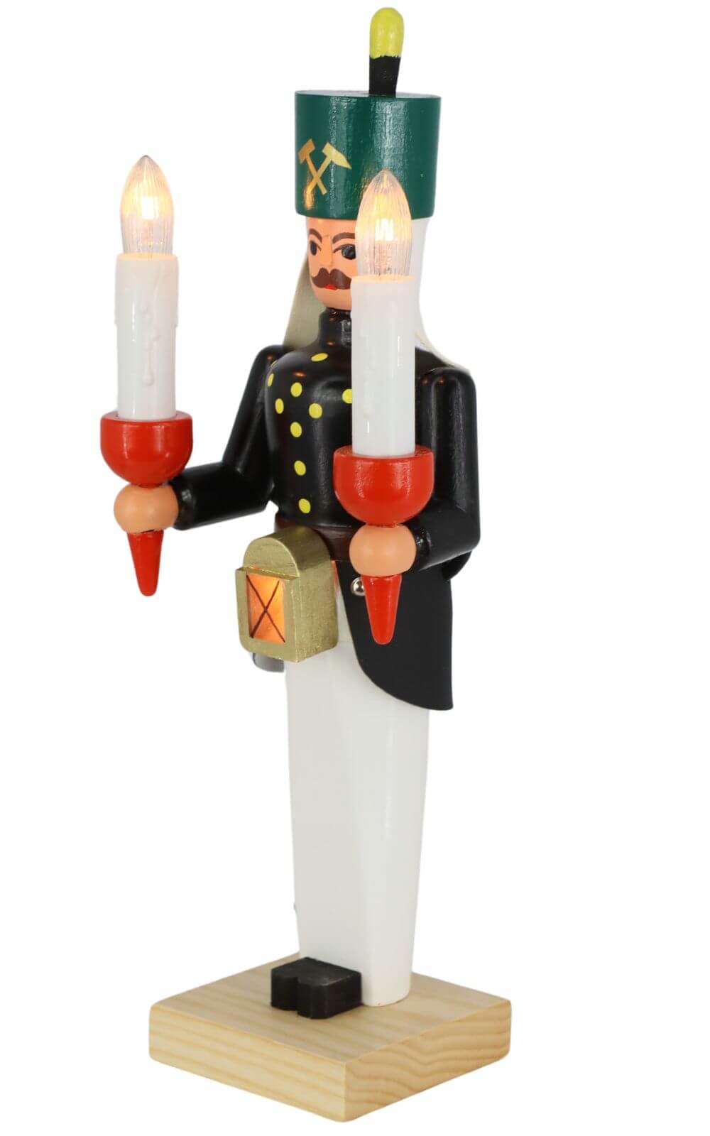 Bergmann aus Holz, 26 cm, bunt, elektrisch beleuchtet von SEIFFEN.COM_4