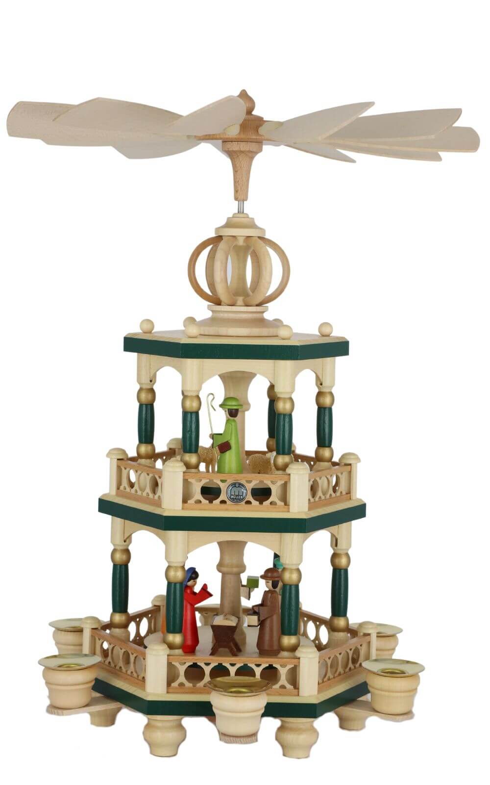 Weihnachtspyramide Heilige Geschichte, farbig, 40 cm von Müller Kleinkunst_1
