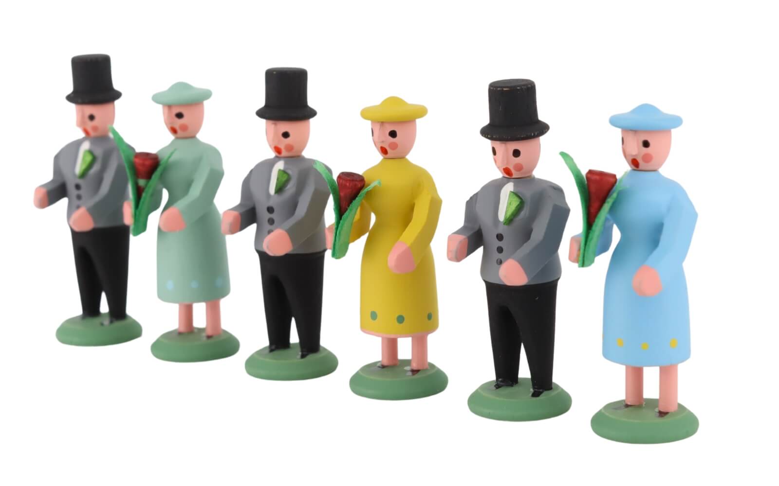 Miniatur Brautzug, 6-teilig, farbig von SEIFFEN.COM_2