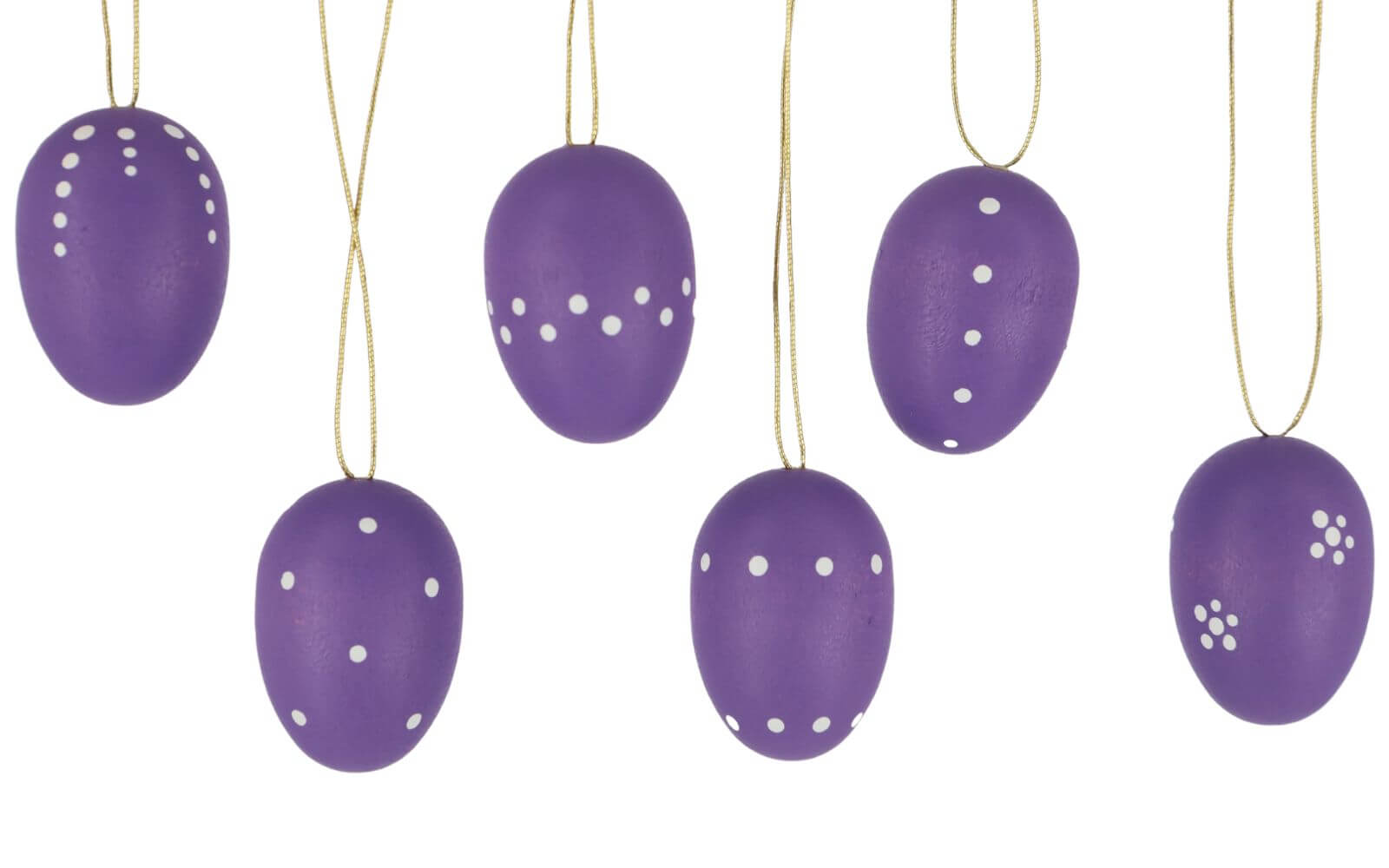 Easter eggs, purple, hand-painted, 6 pieces by SEIFFEN.COM