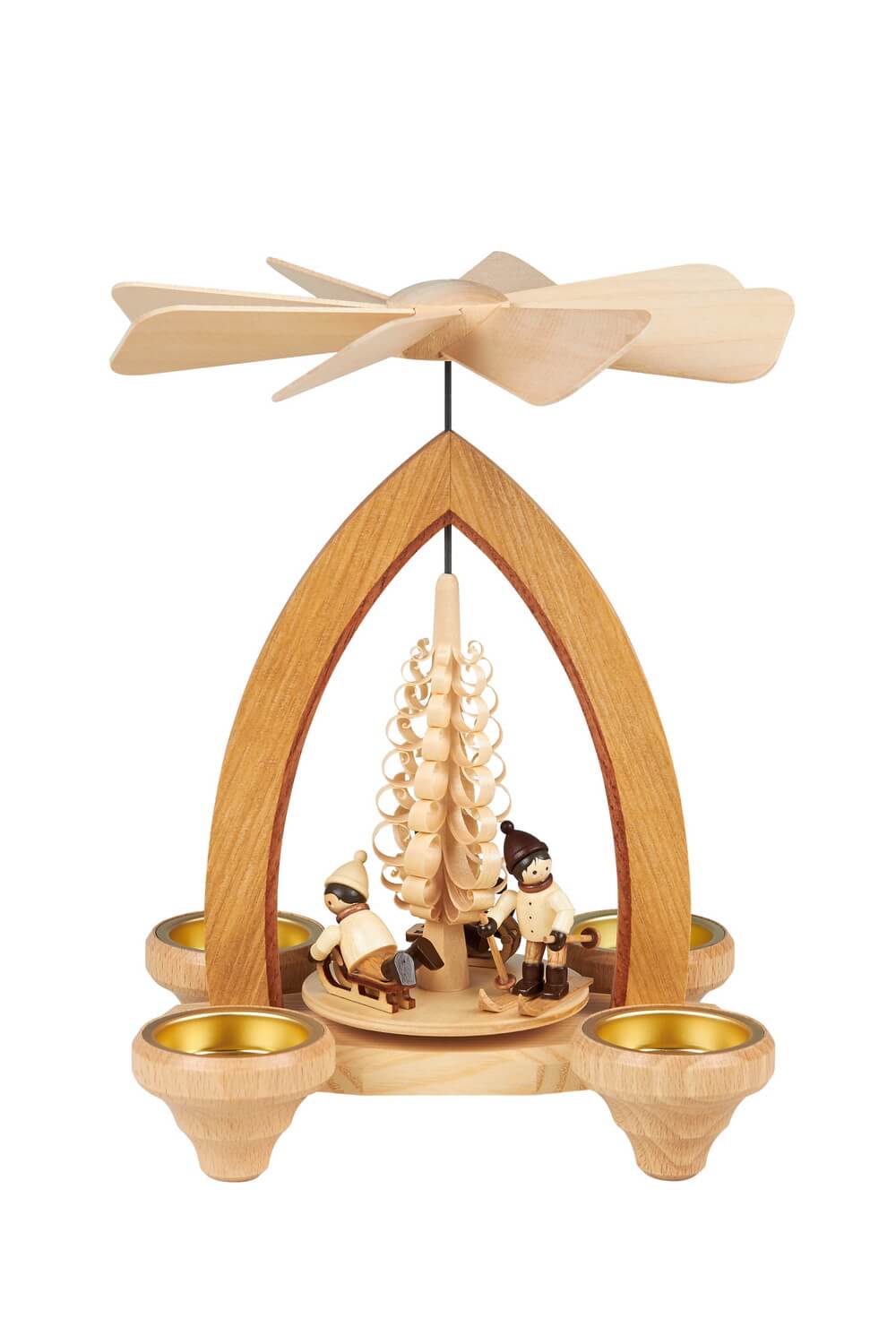 Tea light pyramid winter children, 26 cm by Heinz Lorenz_1