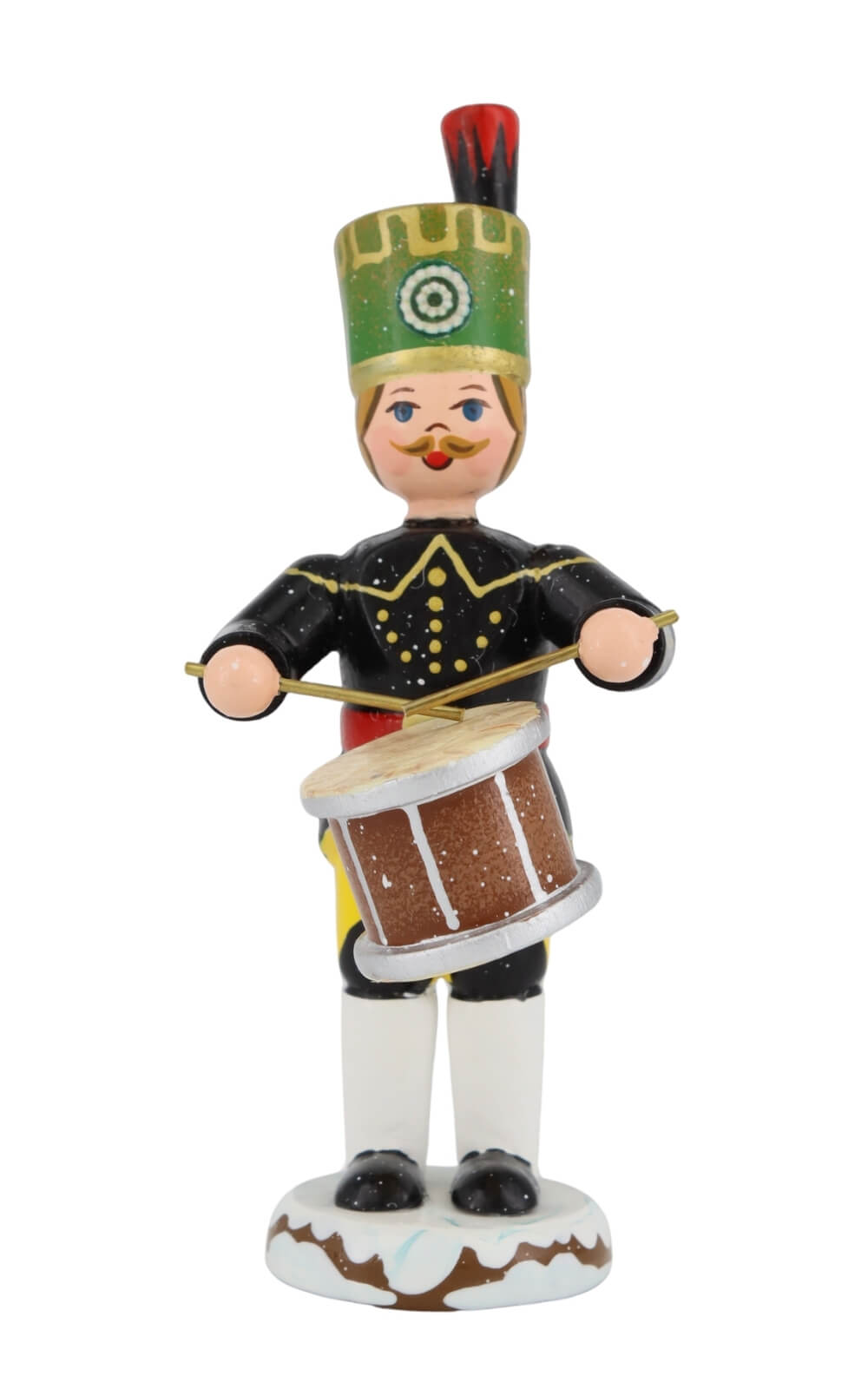 Miniatur Winterkind Bergmann mit Trommel, 9 cm von Hubrig Volkskunst_1
