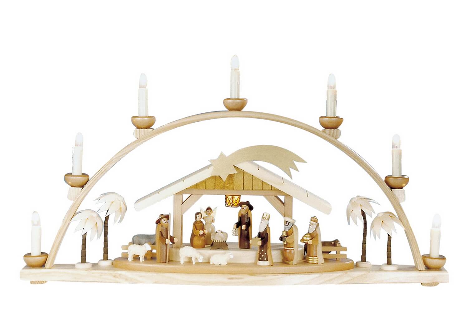 LED candle arch Nativity with illuminated lantern by Knuth Neuber_1