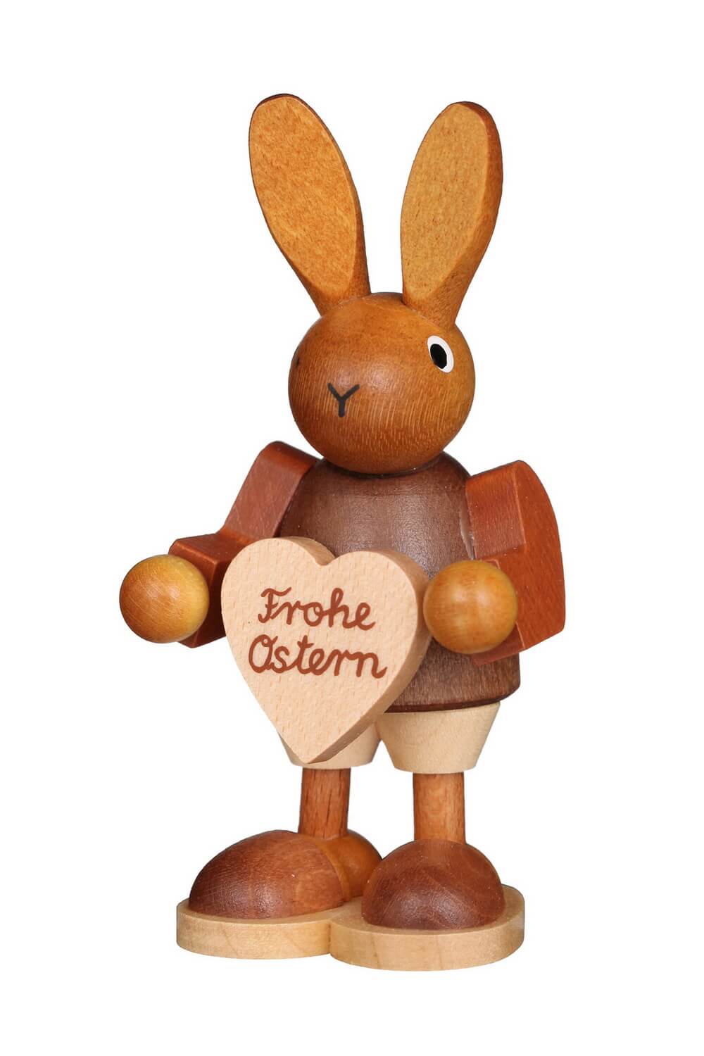 Osterhase mit Herz, natur, 9 cm von Christian Ulbricht