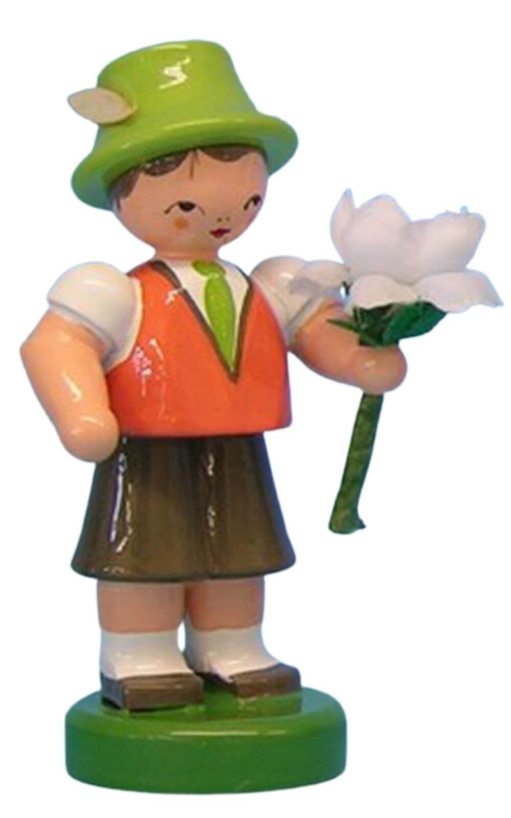 Blumenkind - Junge, orange/grün von Figurenland Uhlig GmbH