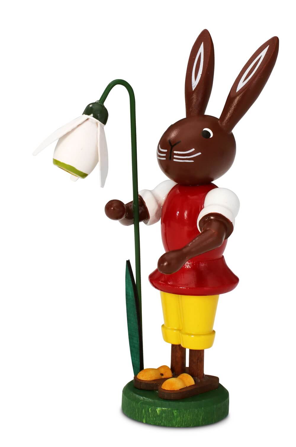 Osterhase mit Schneeglöckchen, 9 cm von Thomas Preißler
