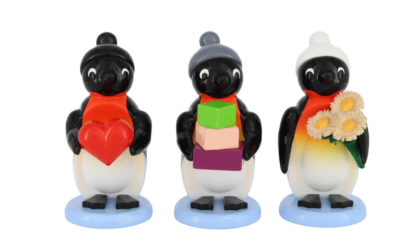 Pinguine - Gratulanten, 3-teilig, 5 cm, farbig von SEIFFEN.COM_1