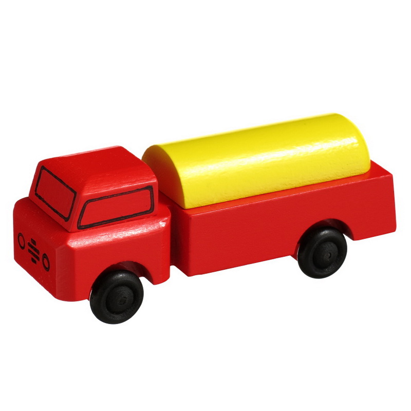 Wooden toy truck tanker, colored by Robbi Weber