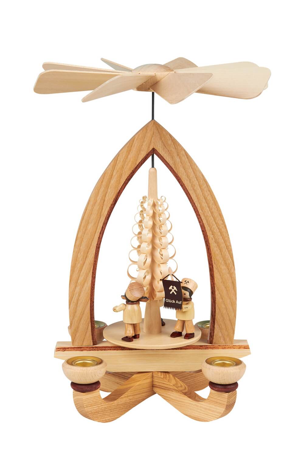 Weihnachtspyramide mit Bergmannszug, 28 cm, Heinz Lorenz Olbernhau/ Erzgebirge_ Bild1