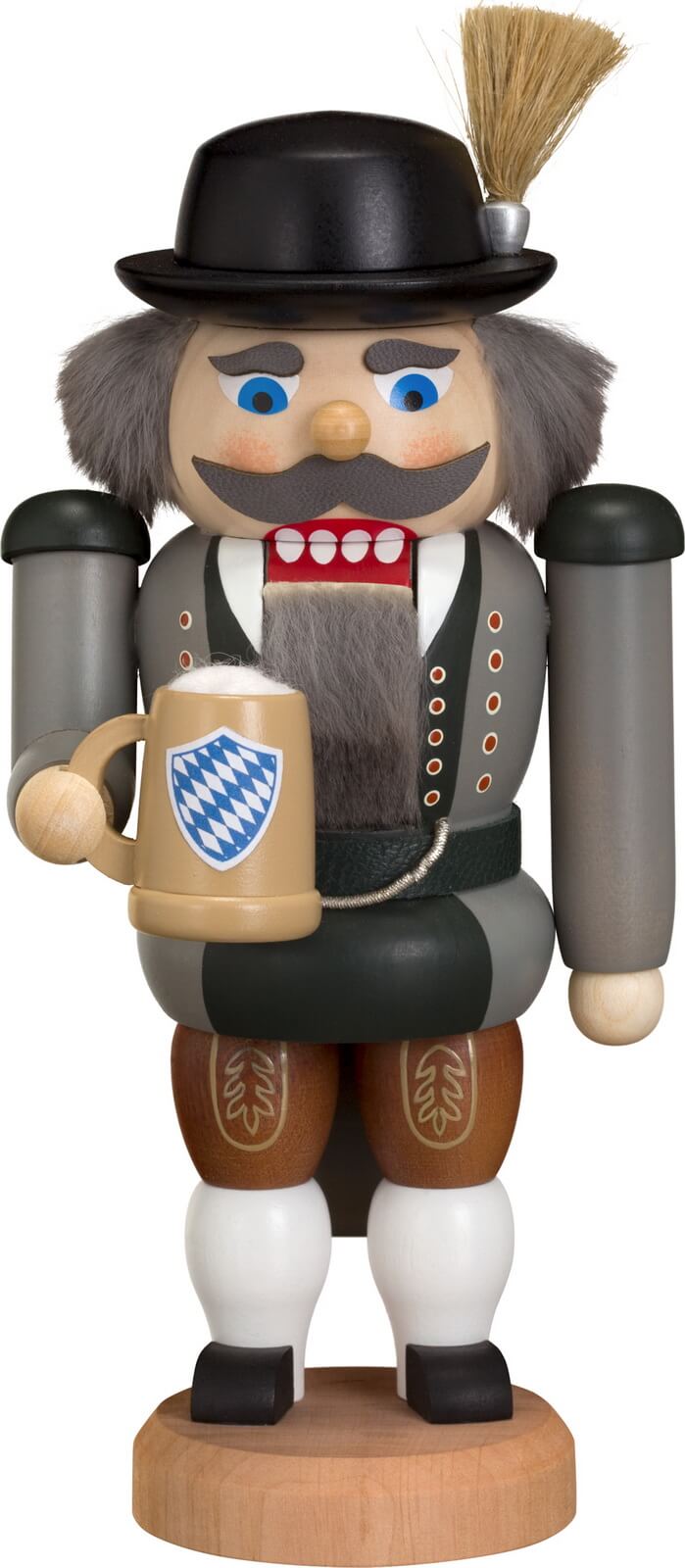 Nutcracker Bavarian, 21 cm, coloured by Seiffener Volkskunst eG