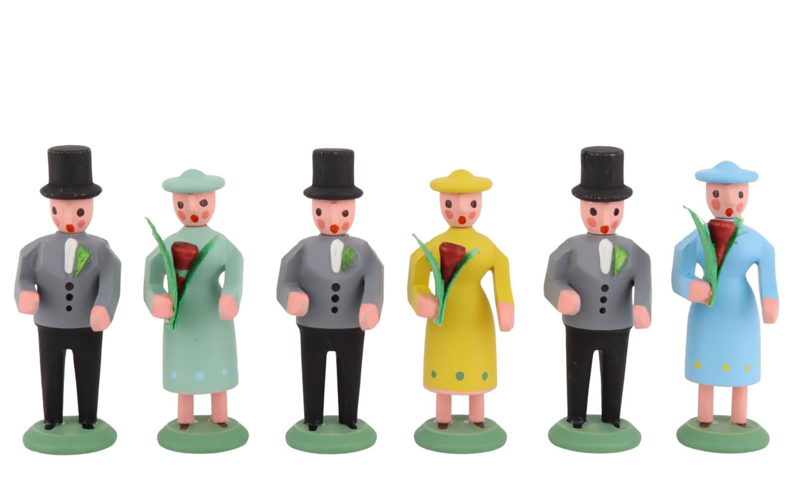 Miniatur Brautzug, 6-teilig, farbig von SEIFFEN.COM_2