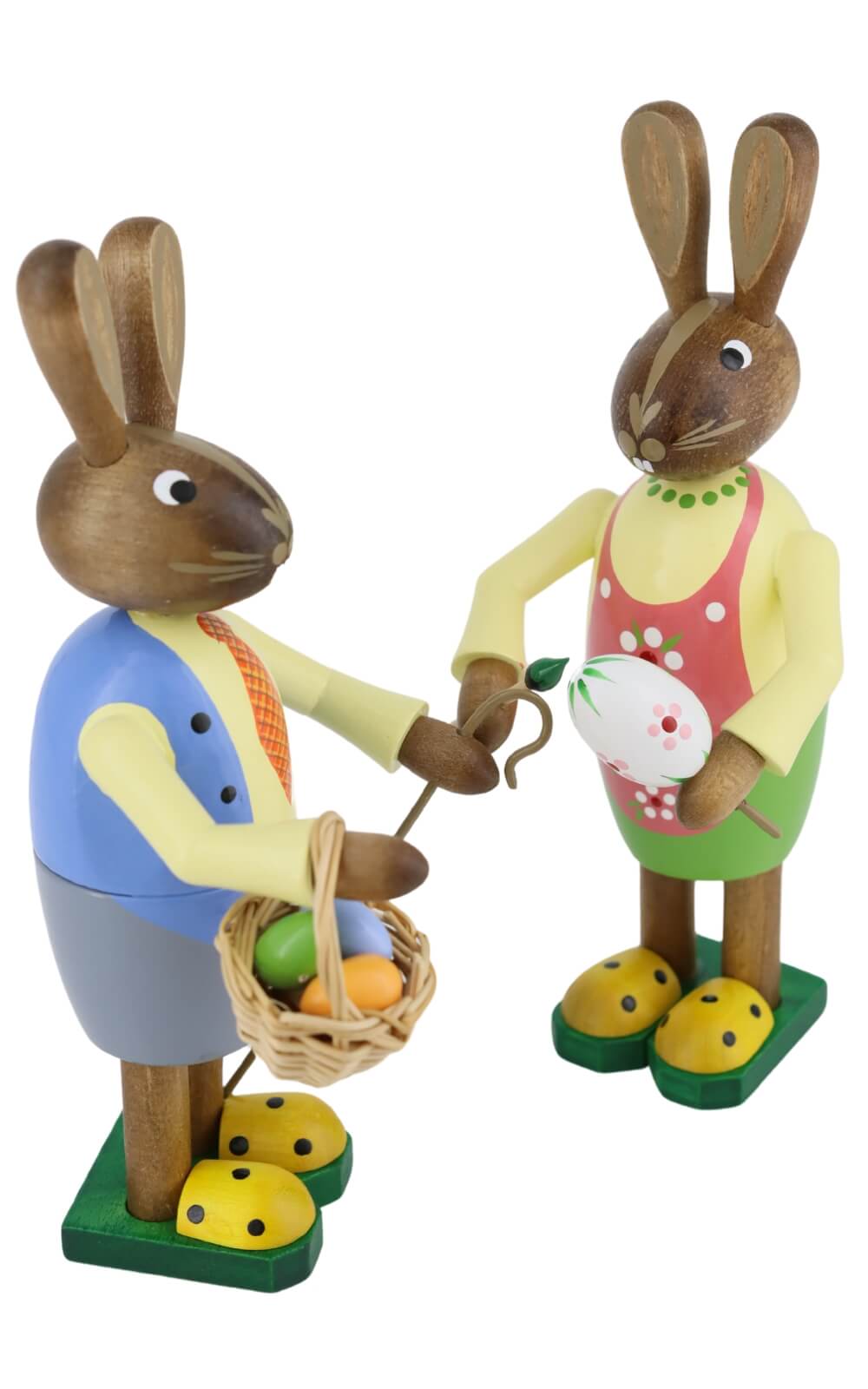 Osterhasenpaar mit Korb und Pinsel von Figurenland Uhlig GmbH_2