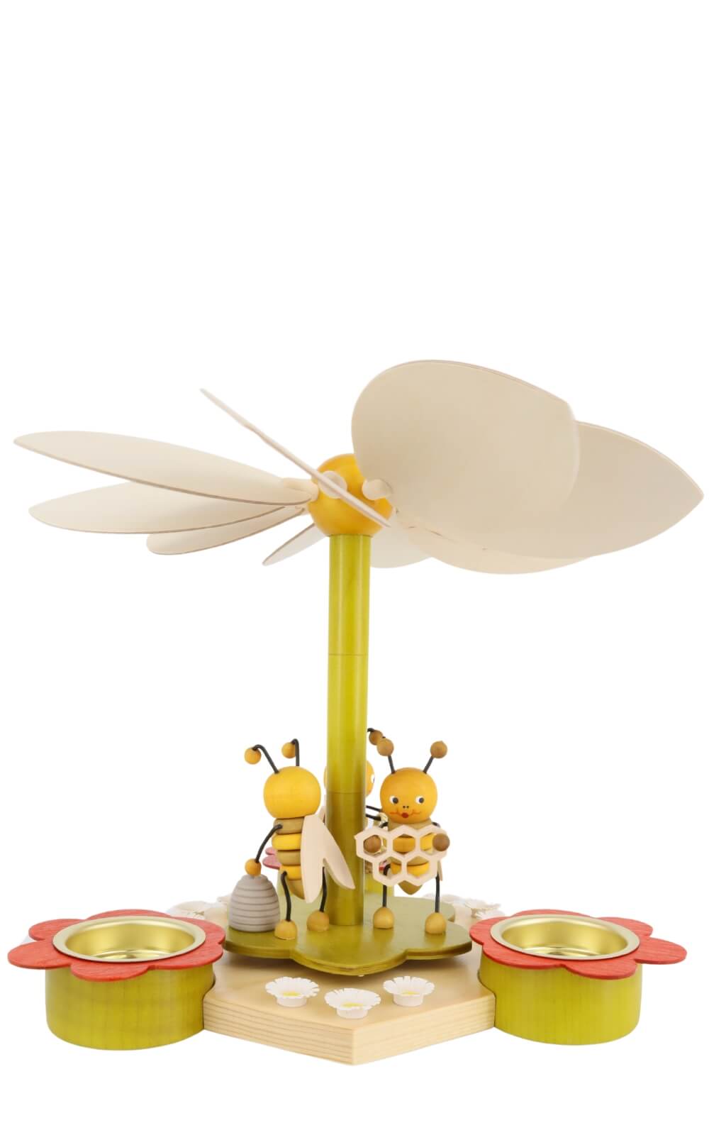 Tea light pyramid with bees, 19 cm by Volker Zenker