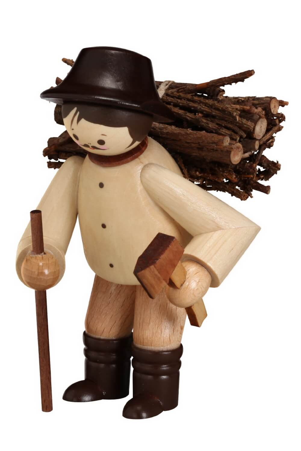 Brushwood collector, 12 cm, natural by Romy Thiel
