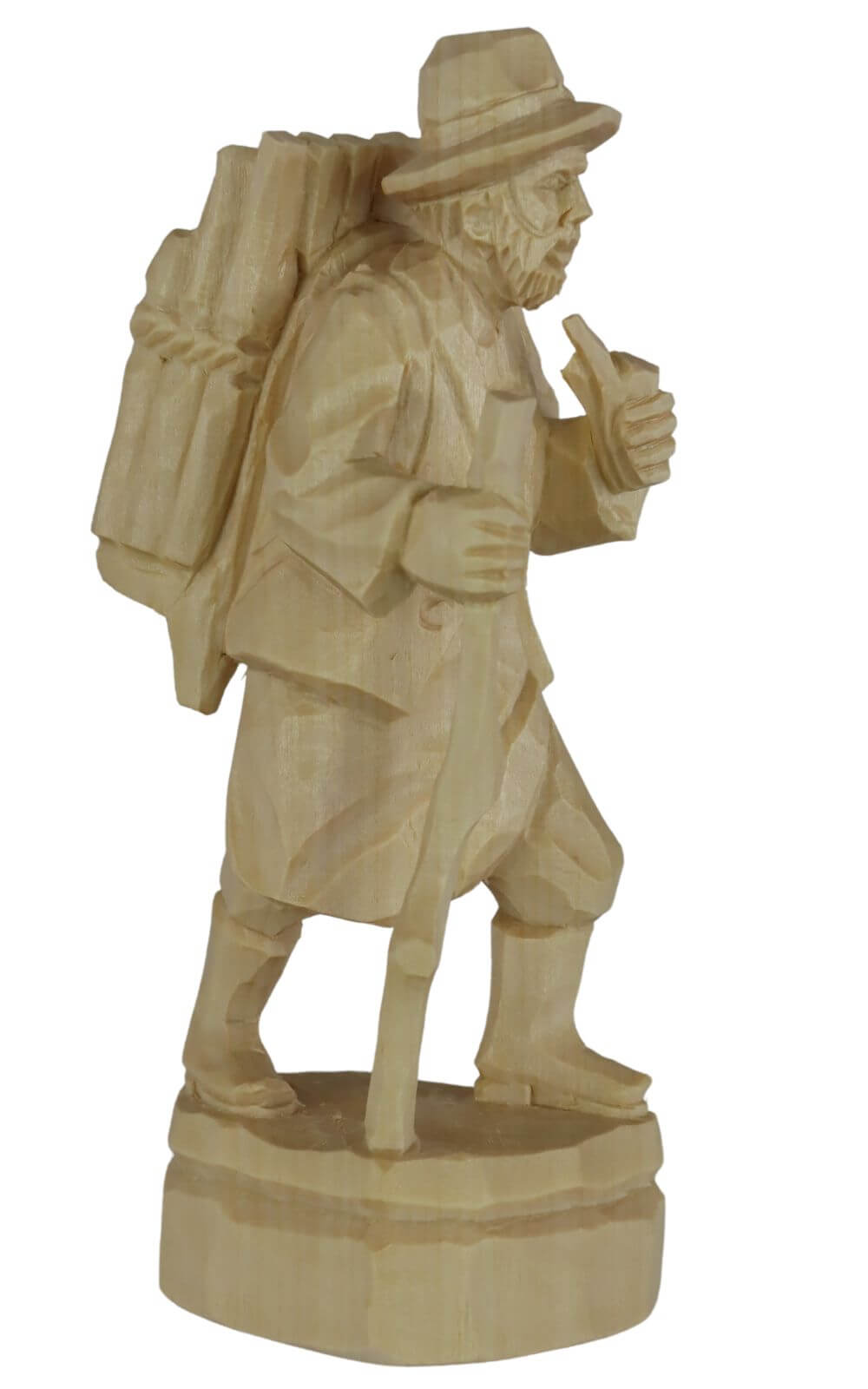 Waldmann mit Pfeife, natur, geschnitzt, 25 cm von Schnitzkunst aus dem Erzgebirge_1