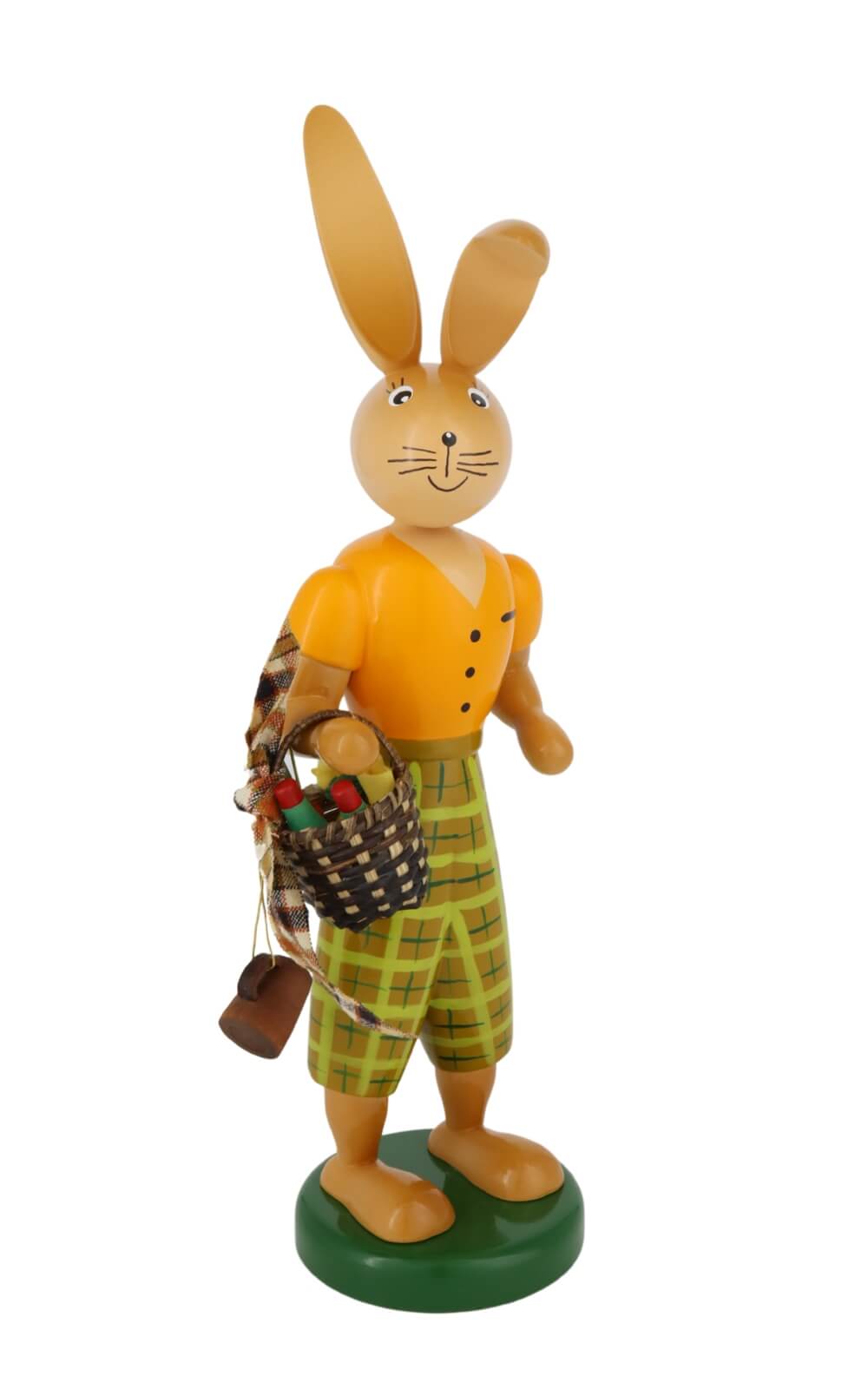 Easter bunny with picnic basket, 25 cm by Holzkunst Gahlenz