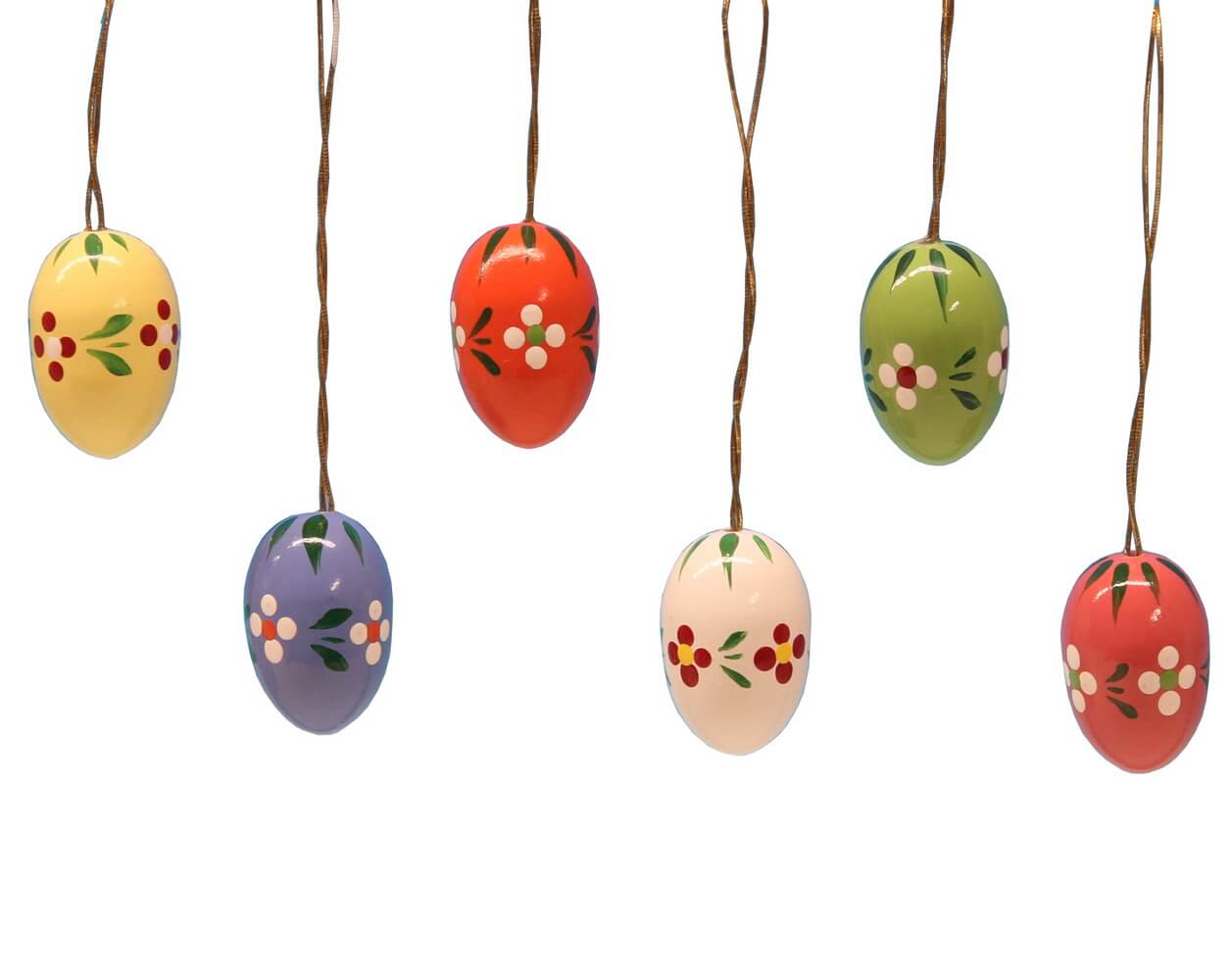 Ostereier mit Blümchen, 6 Stück, 2 cm von Figurenland Uhlig GmbH