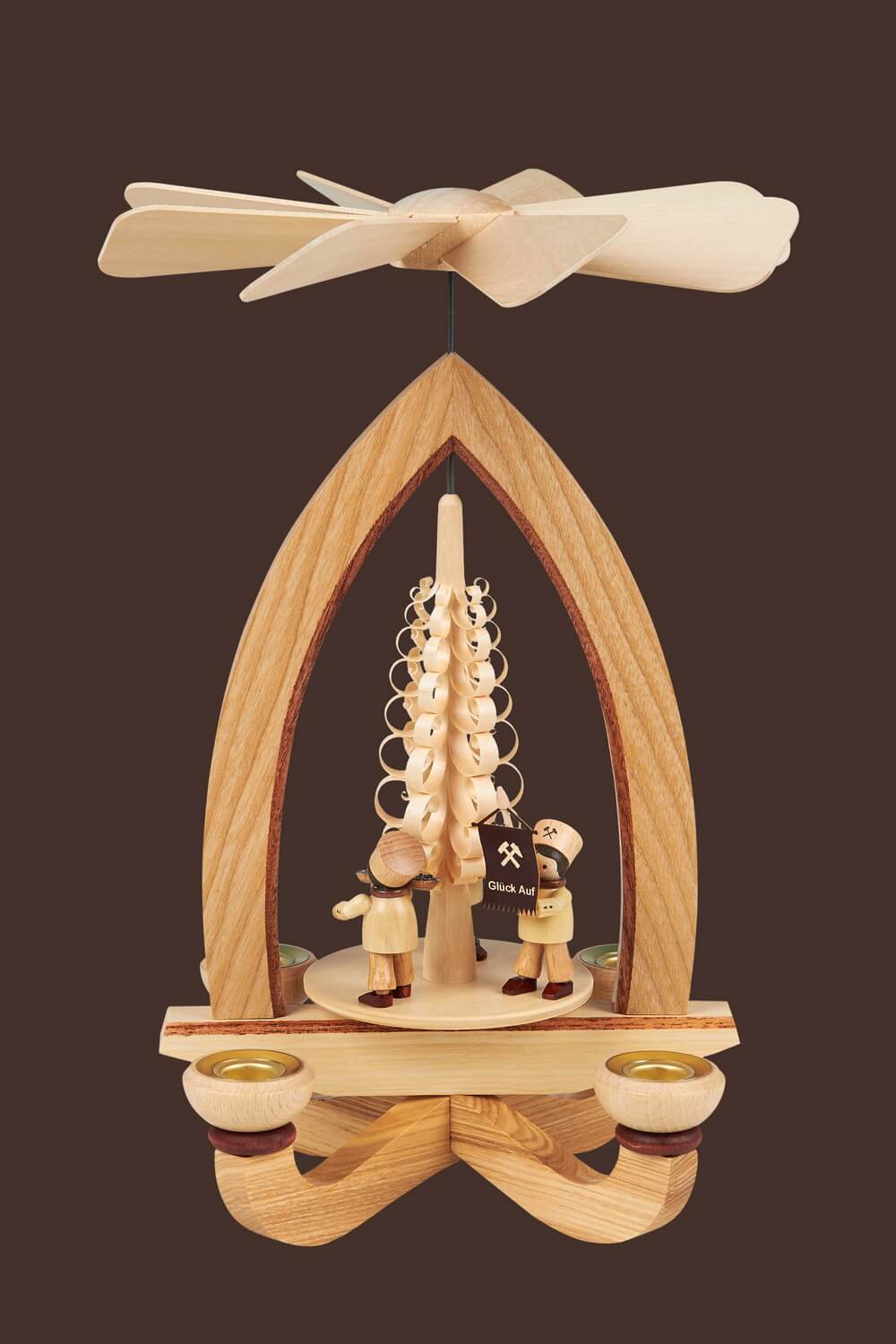 Weihnachtspyramide mit Bergmannszug, 28 cm, Heinz Lorenz Olbernhau/ Erzgebirge_ Bild2