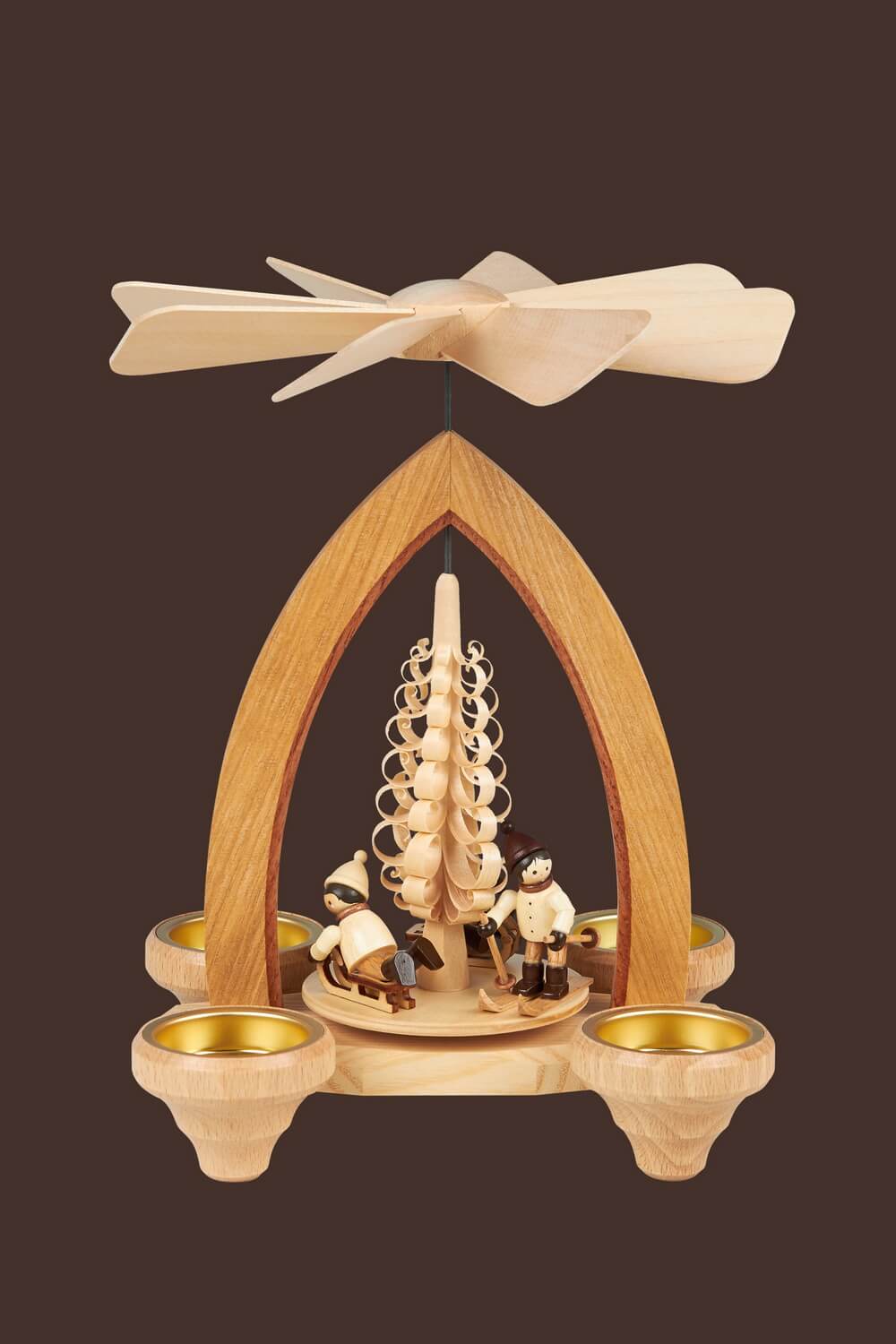 Tea light pyramid winter children, 26 cm by Heinz Lorenz_2