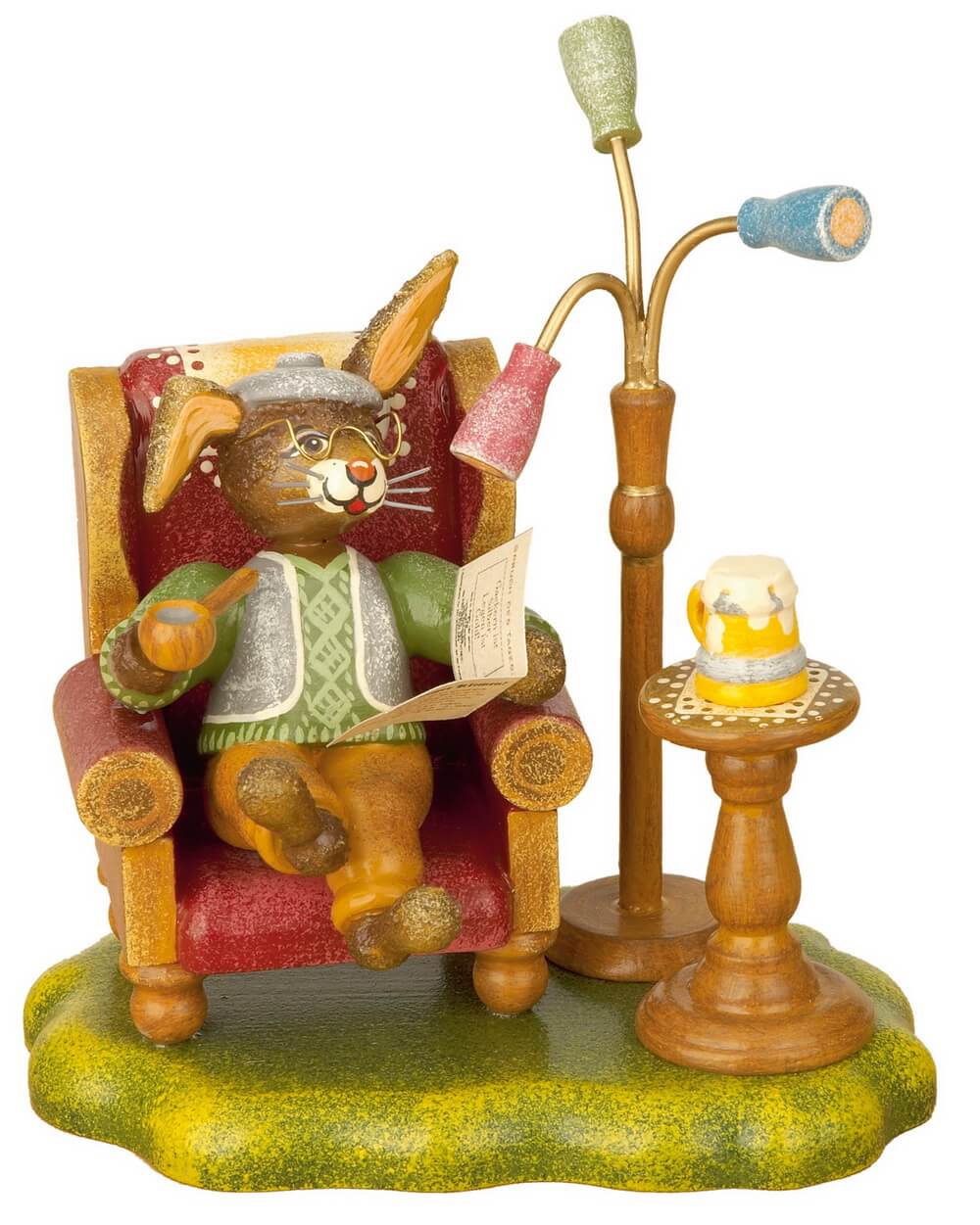 Easter bunny grandpa, 10 cm from Hubrig folk art