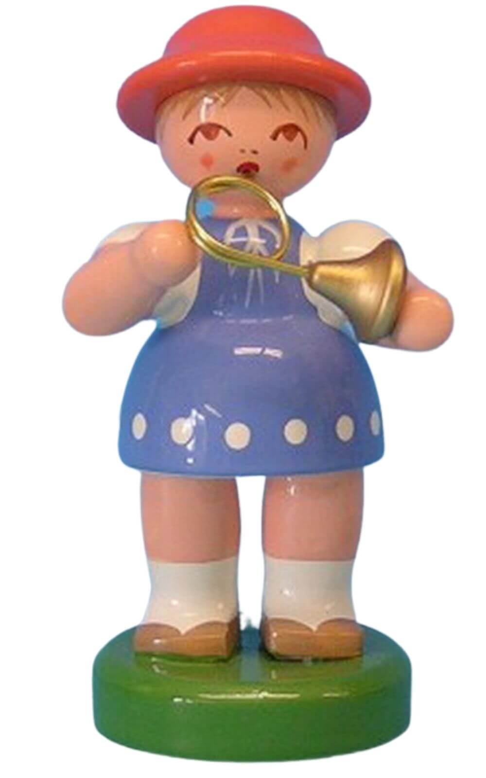 Miniature instrument girl with French horn by Figurenland Uhlig