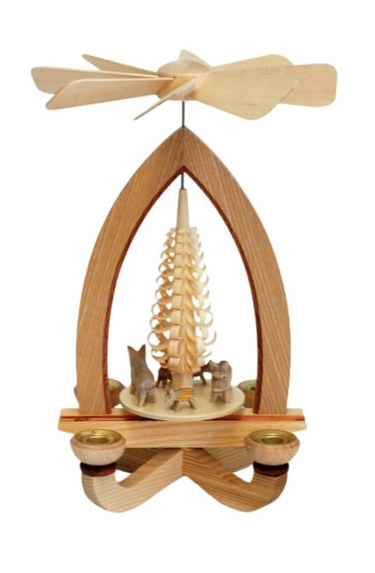 Weihnachtspyramide Wildschweingruppe, 28 cm von Heinz Lorenz aus Olbernhau