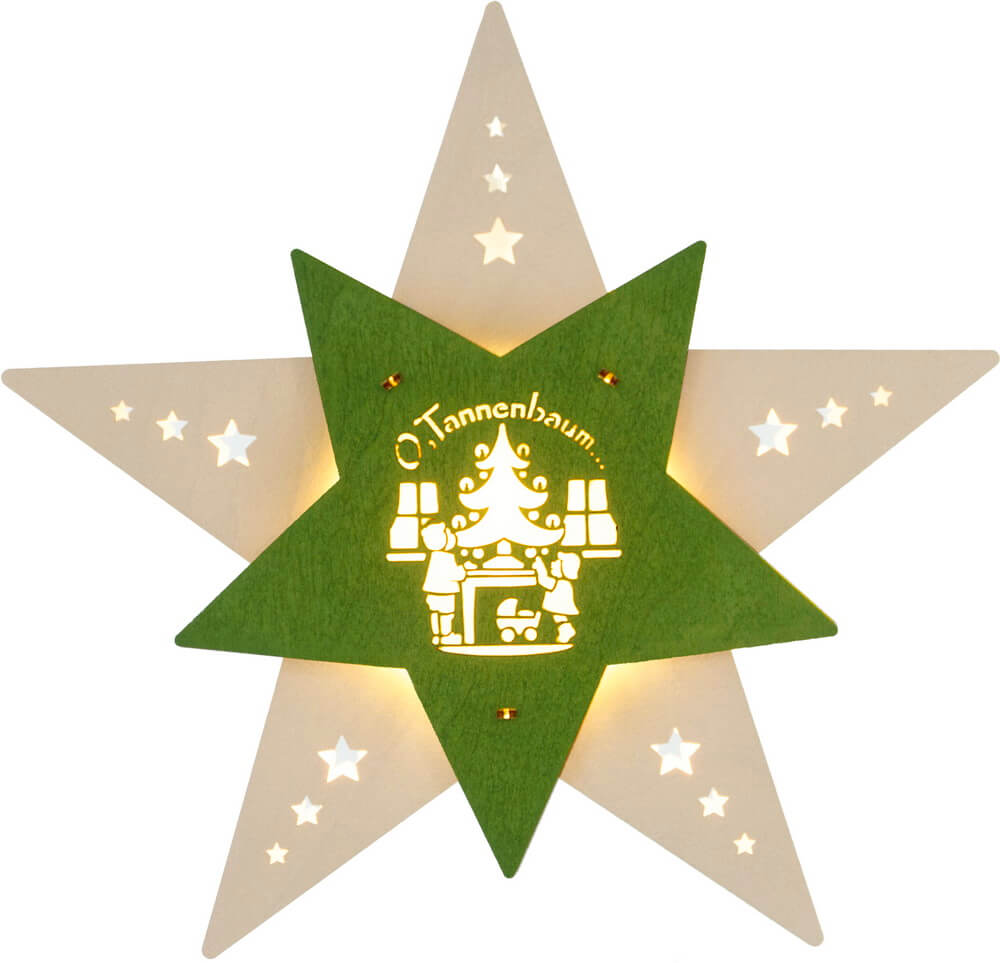 LED window picture star Oh Christmas tree by Weigla