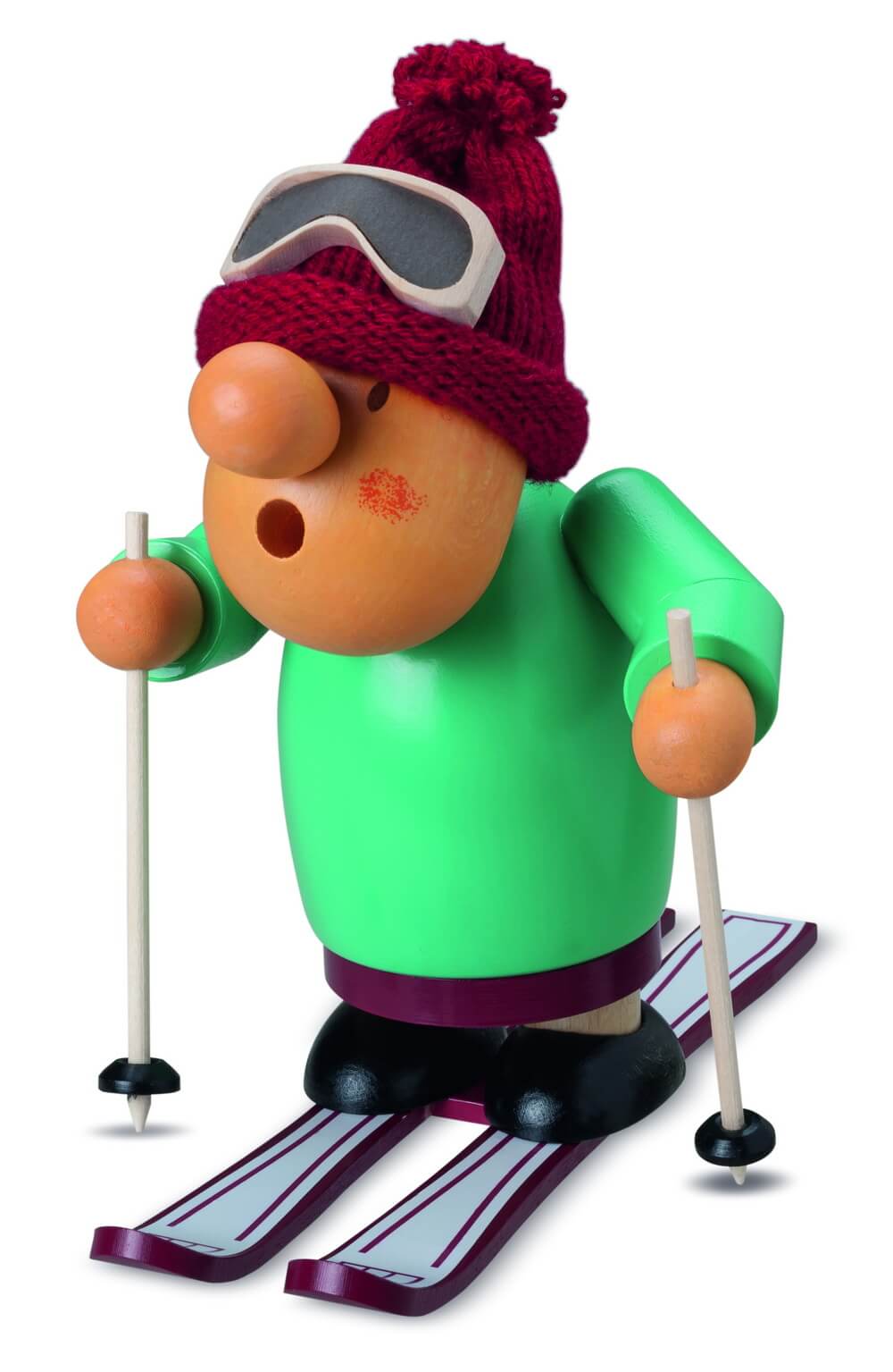 Räuchermännchen Müllerchen® auf Ski von Müller Kleinkunst
