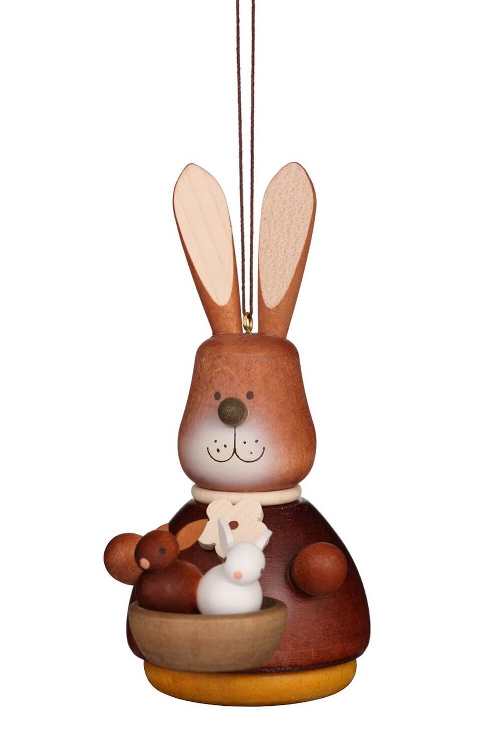 Osterhase - Wackelhase mit Babys zum Hängen, natur, 10 cm von Christian Ulbricht