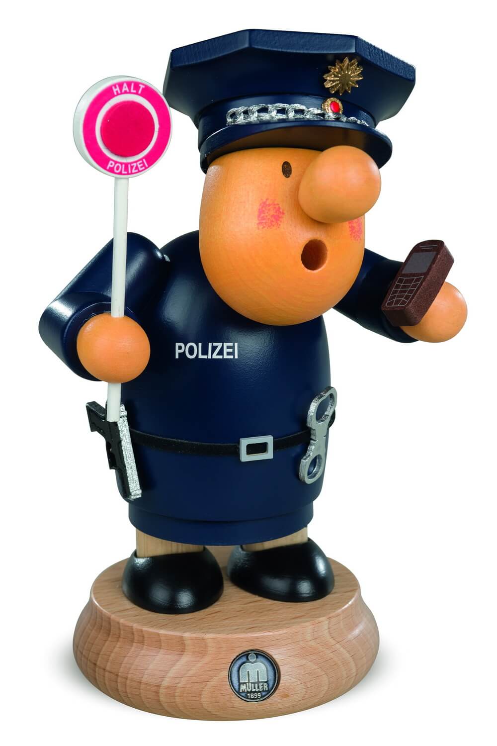 Räuchermännchen Müllerchen® Polizist, 16 cm von Müller Kleinkunst