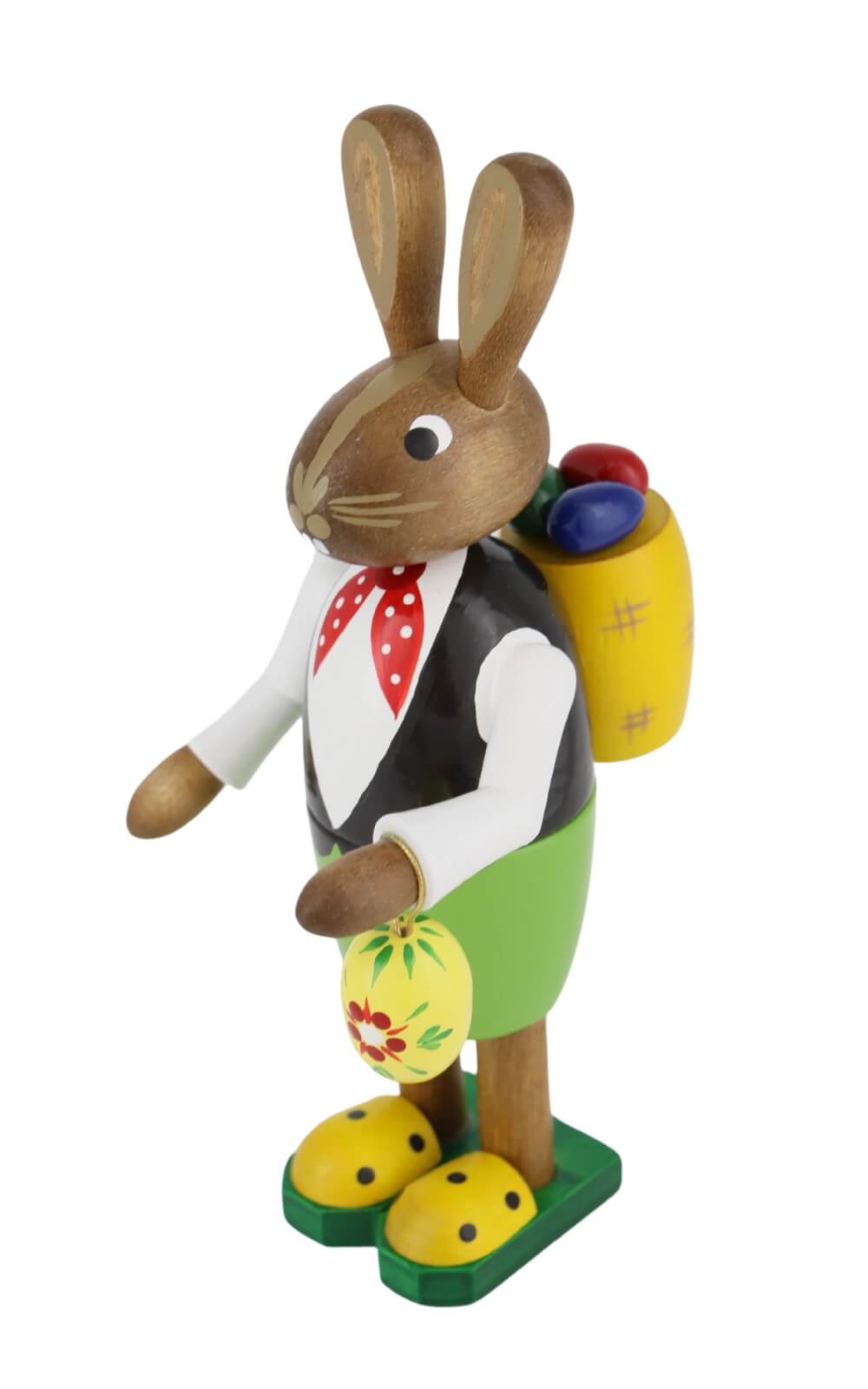 Easter bunny with basket and small Easter egg, 15 cm by Figurenland Uhlig GmbH_2