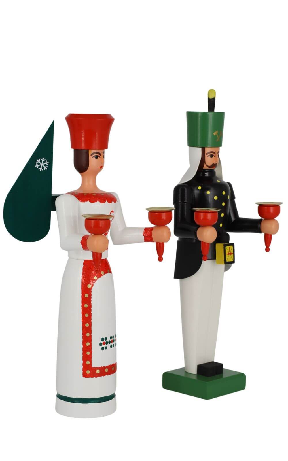 Engel und Bergmann, 38 cm, farbig für Wachskerzen von SEIFFEN.COM_2