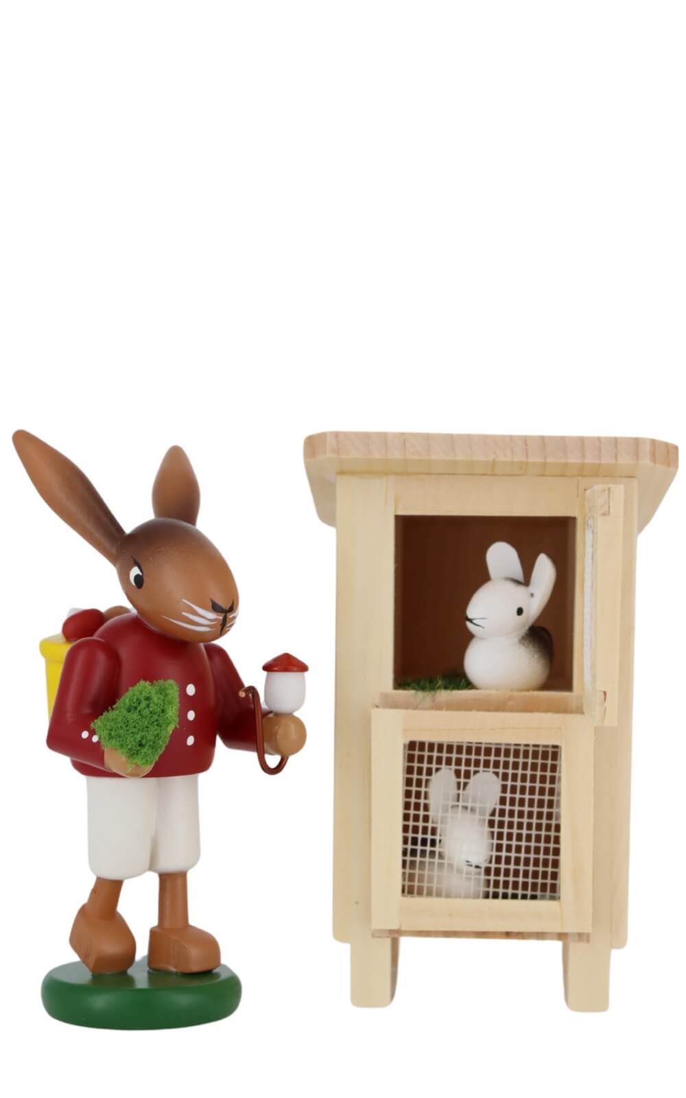 Easter bunny with rabbit hutch, 9 cm, colored by SEIFFEN.COM_1
