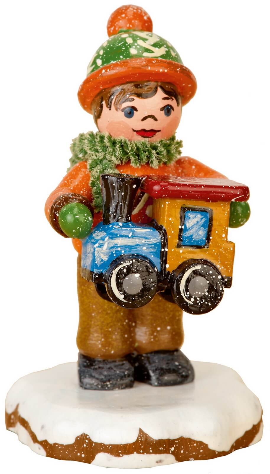 Miniature winter child Paul's Christmas wish, 8 cm, colored by Hubrig Volkskunst