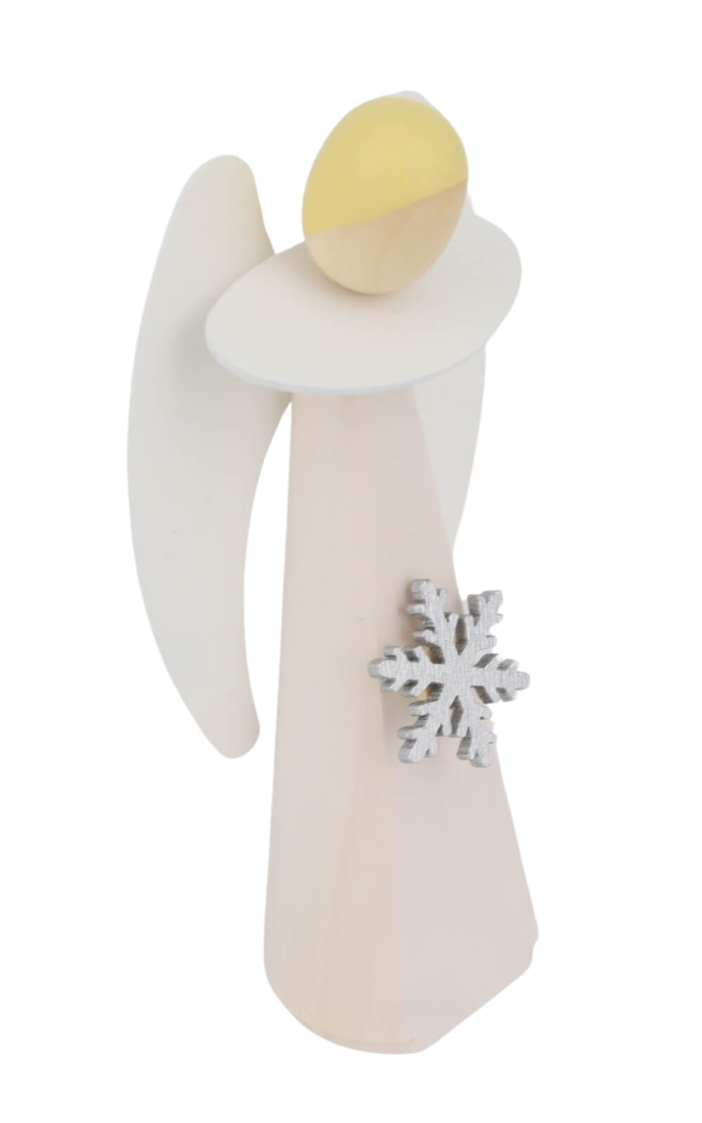 Christmas angel with snow crystal, white, 11 cm by KWO_1
