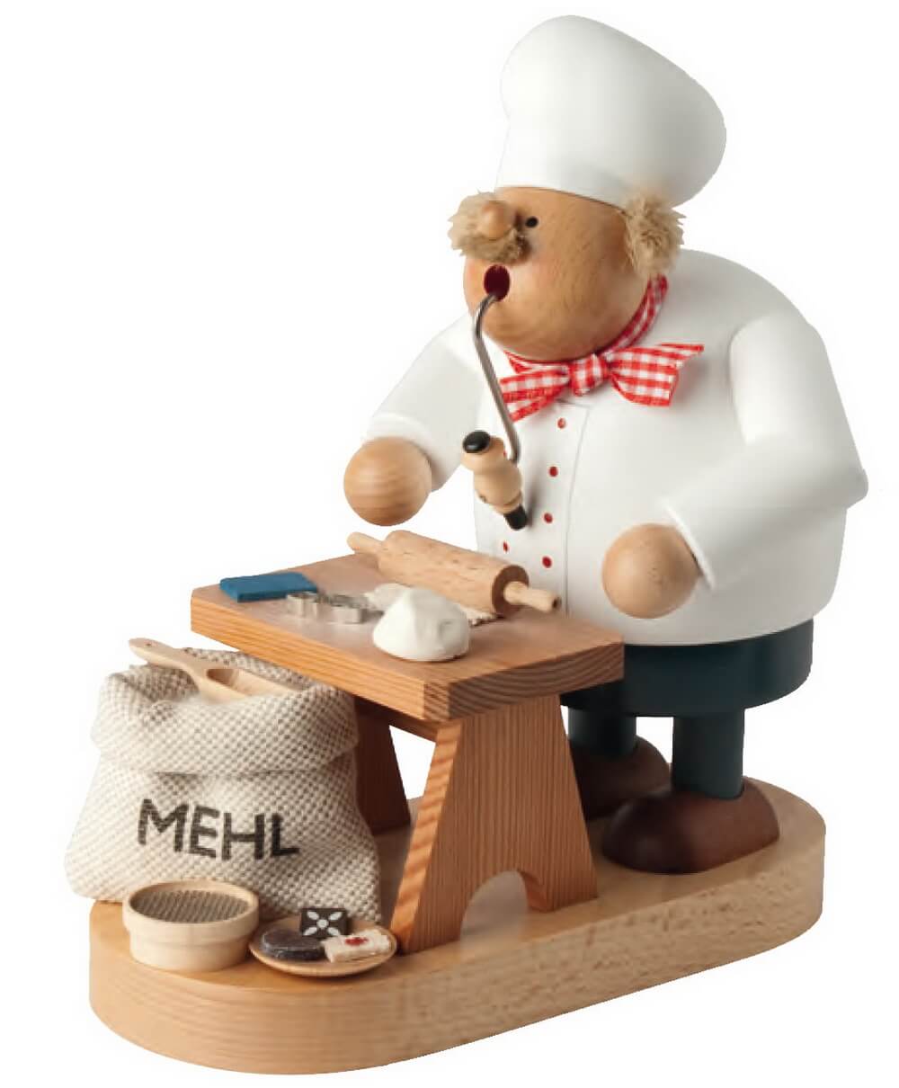 Smoking man Christmas baker, 19 cm by KWO