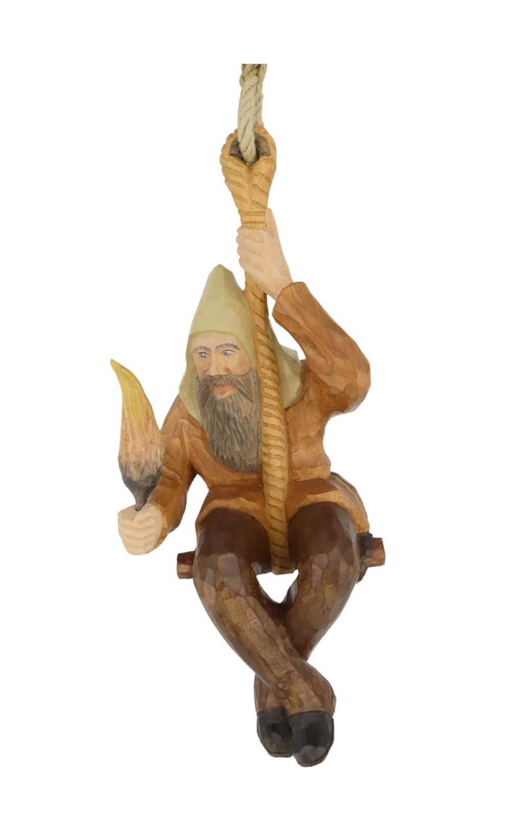 Rope figure, coloured, carved, 36 cm / 14,2 inches, from the Erzgebirge woodcarving tradition_1