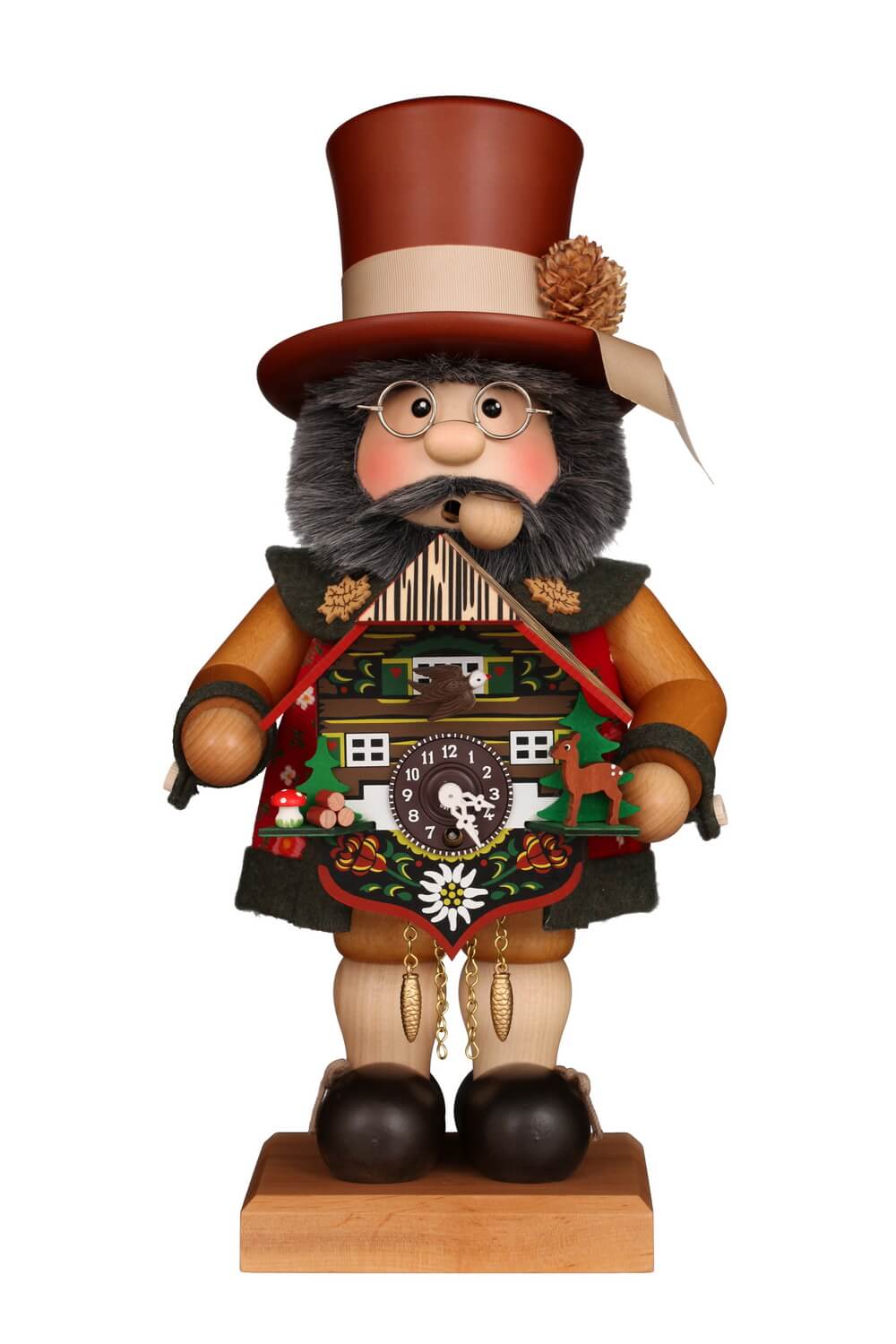 Smoking man Black Forest, 39 cm by Christian Ulbricht