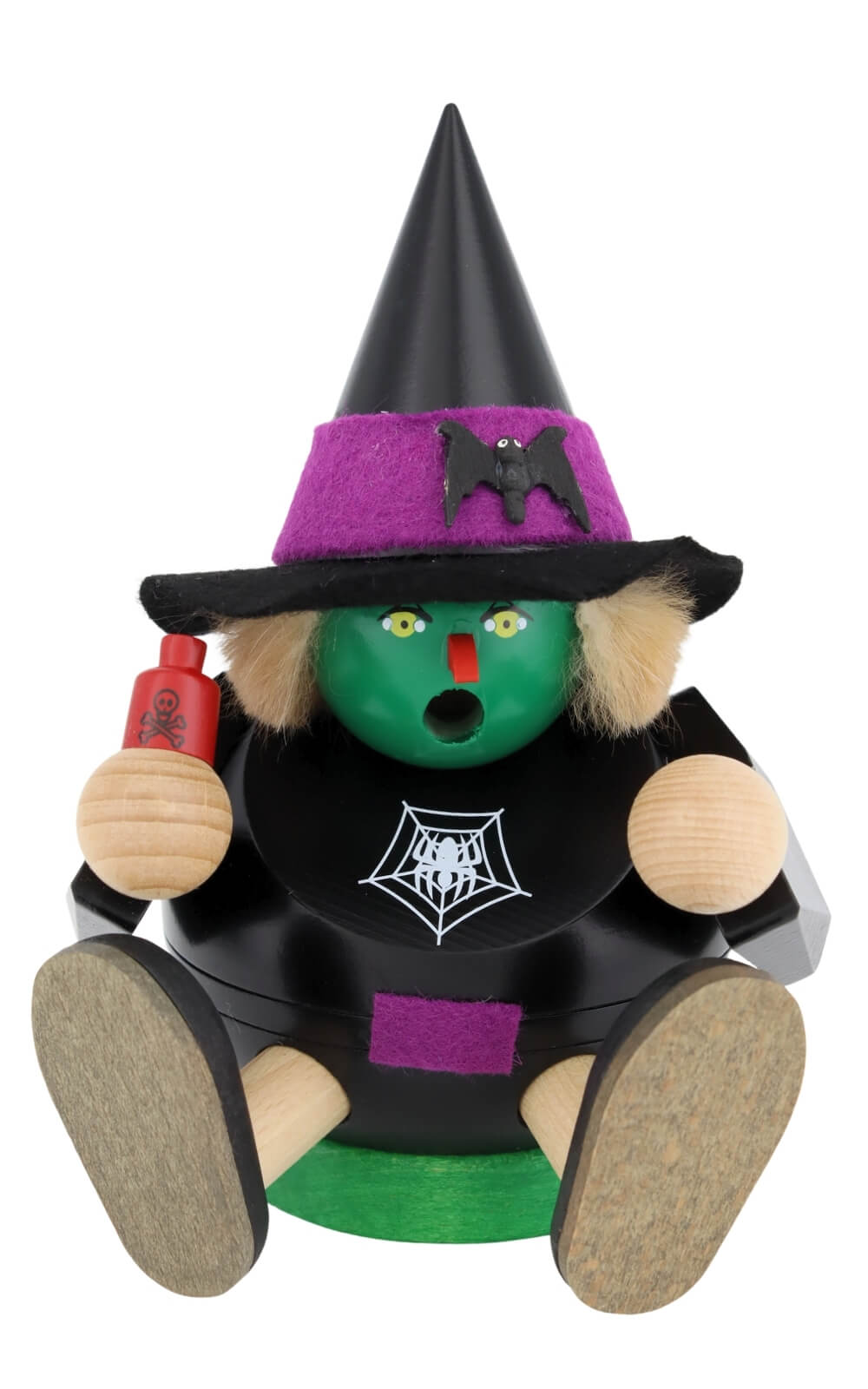Räuchermännchen Halloween Hexe, sitzend, 15 cm von Richard Glässer
