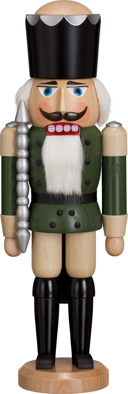 Nutcracker King, green, 39 cm by Seiffener Volkskunst eG
