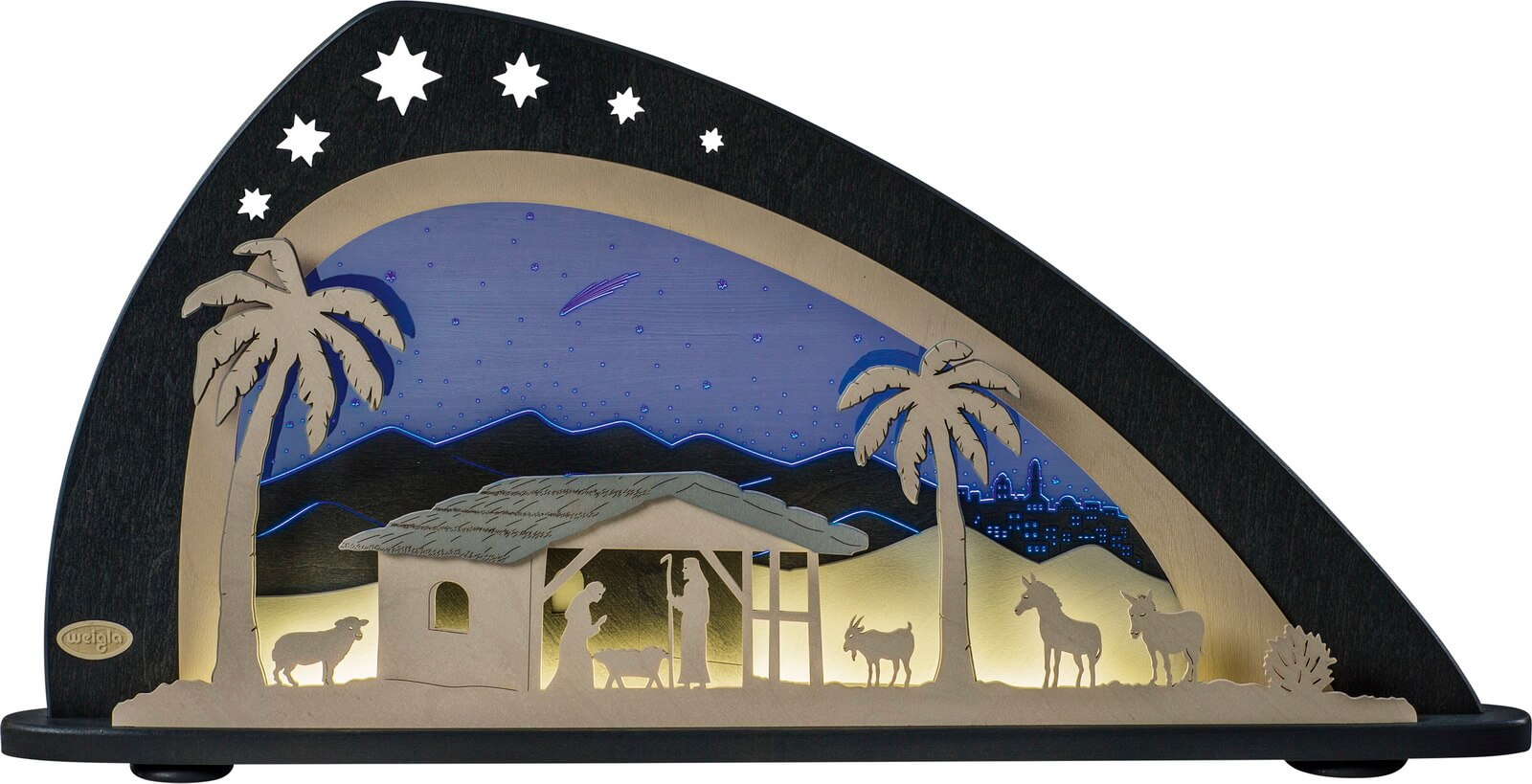 LED candle arch Bethlehem, 66 cm from Weigla